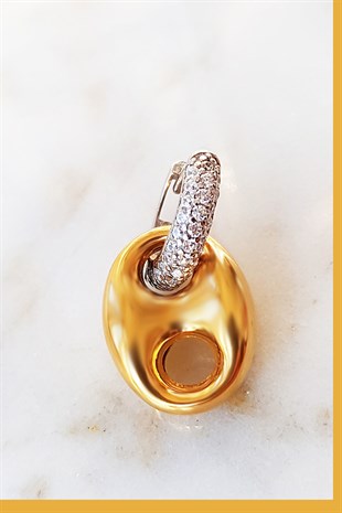 TEKLİ MİD ALTIN BOMBELİ LOVE KÜPE