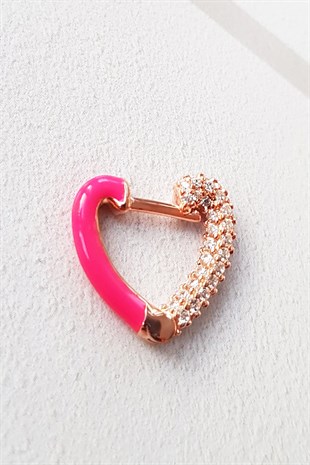 TEKLİ MİNİ LOVELY PEMBE İTHAL GÜMÜŞ KÜPE