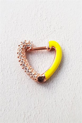 TEKLİ MİNİ LOVELY SARI İTHAL GÜMÜŞ KÜPE