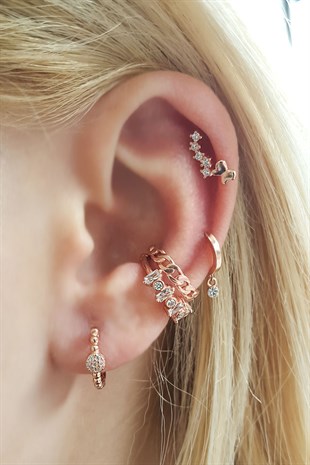 TEKLİ MİNİMAL TAŞLI BUTTERFLY GÜMÜŞ KÜPE