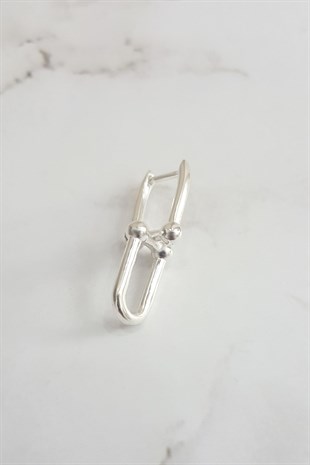 TEKLİ İTALYAN RODYUM TİFF GÜMÜŞ KÜPE