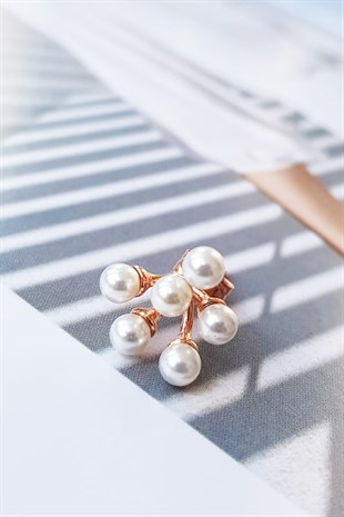 TEKLİ ROSE İTHAL 6 TOPLU İNCİ GÜMÜŞ KÜPE