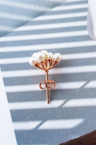 TEKLİ ROSE İTHAL 6 TOPLU İNCİ GÜMÜŞ KÜPE