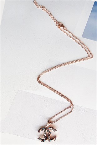 Zirkon Taşlı Marka Gümüş Kolye