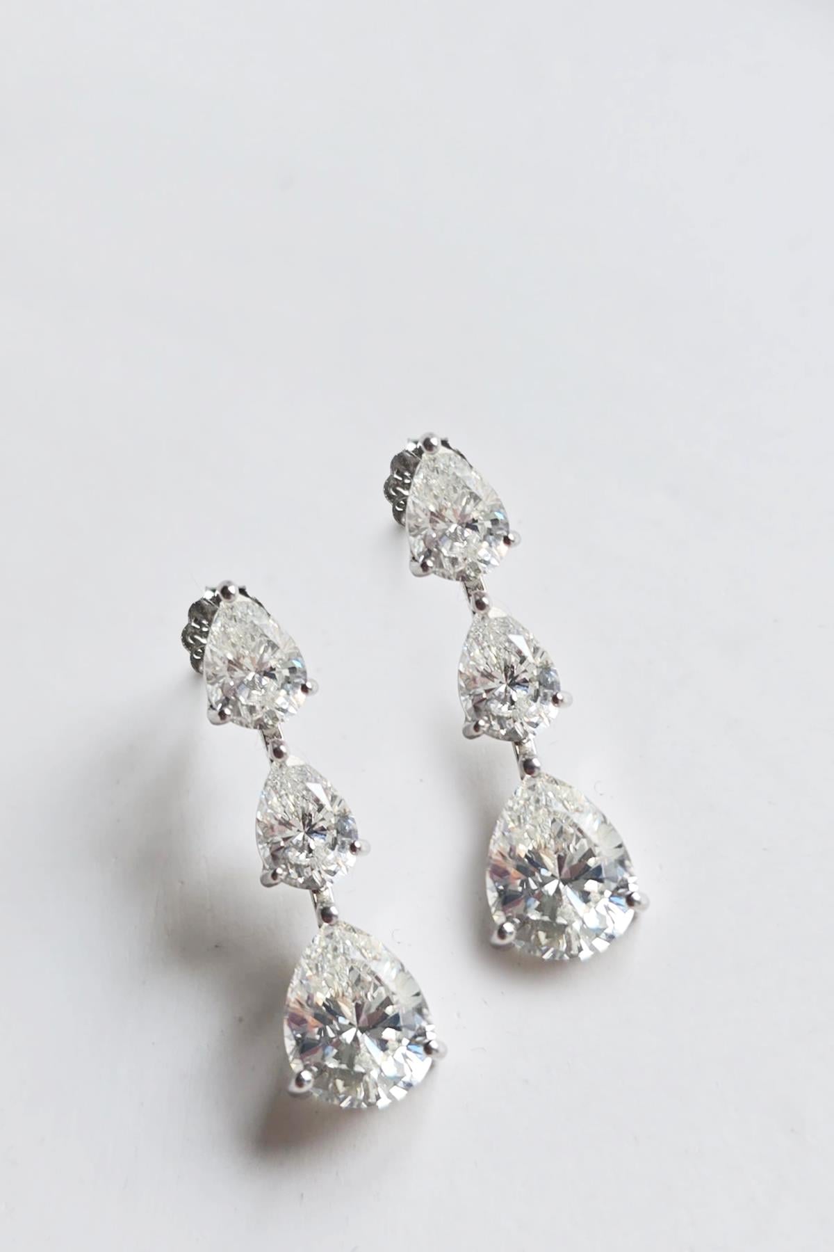 ÇİFT İTHAL 3LÜ DAMLA MOZANİT GÜMÜŞ KÜPE