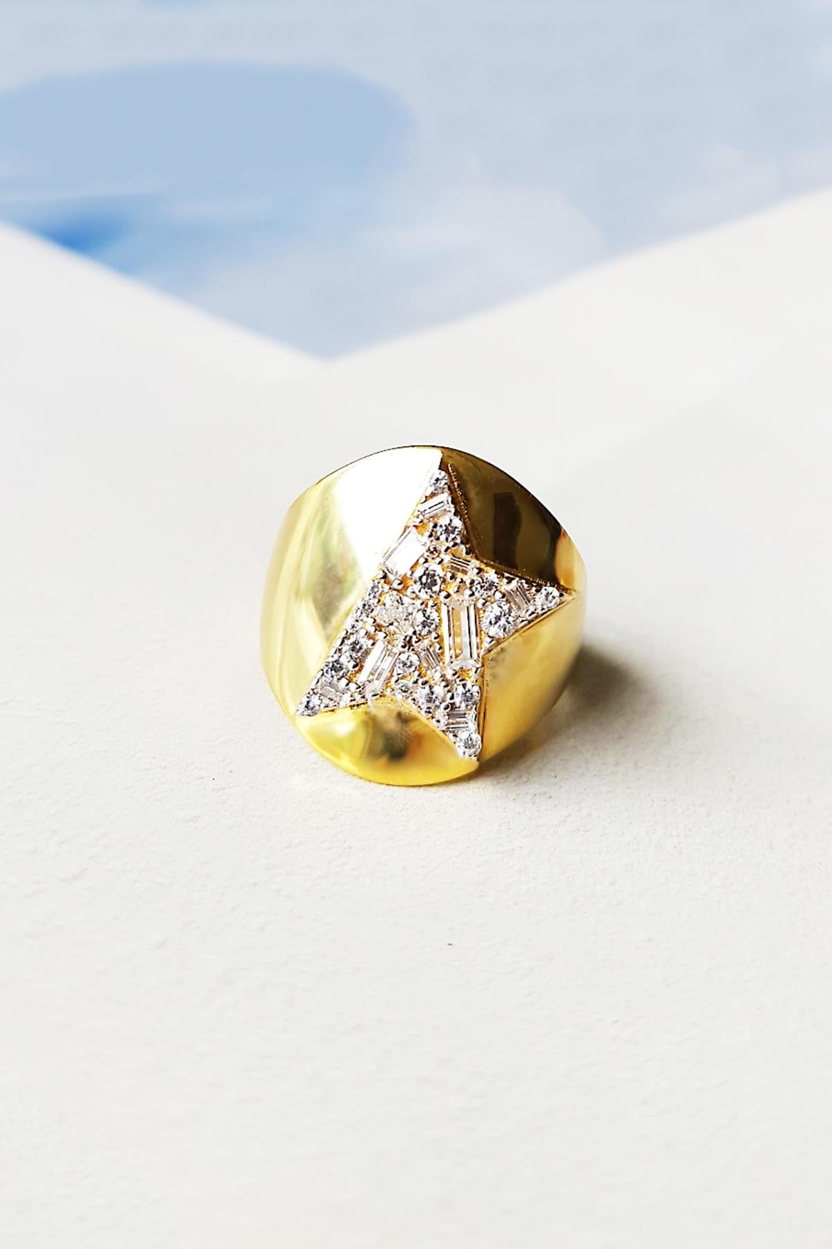 HALF STAR GÜMÜŞ YÜZÜK