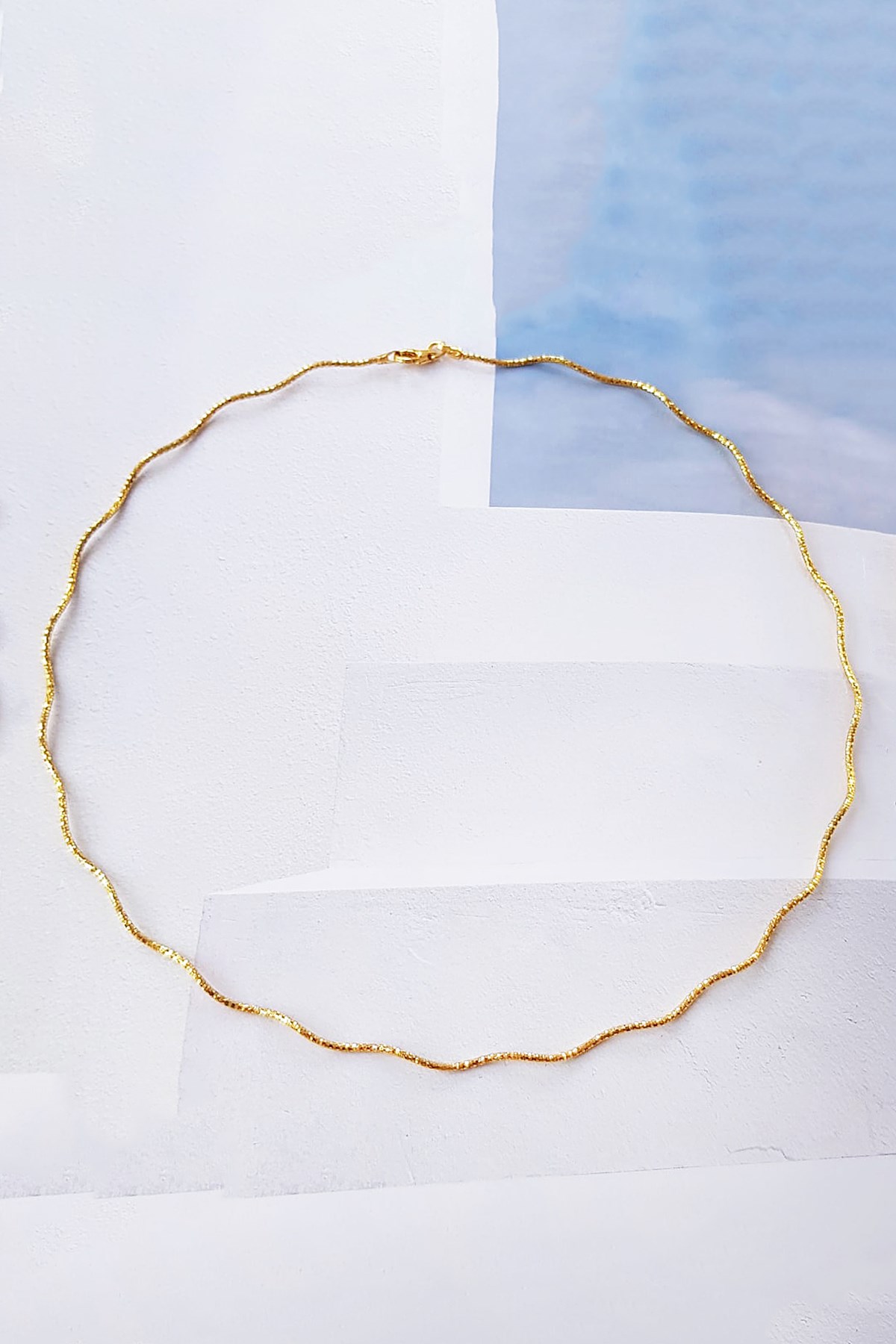 İTALYAN ZİGZAG GÜMÜŞ KOLYE