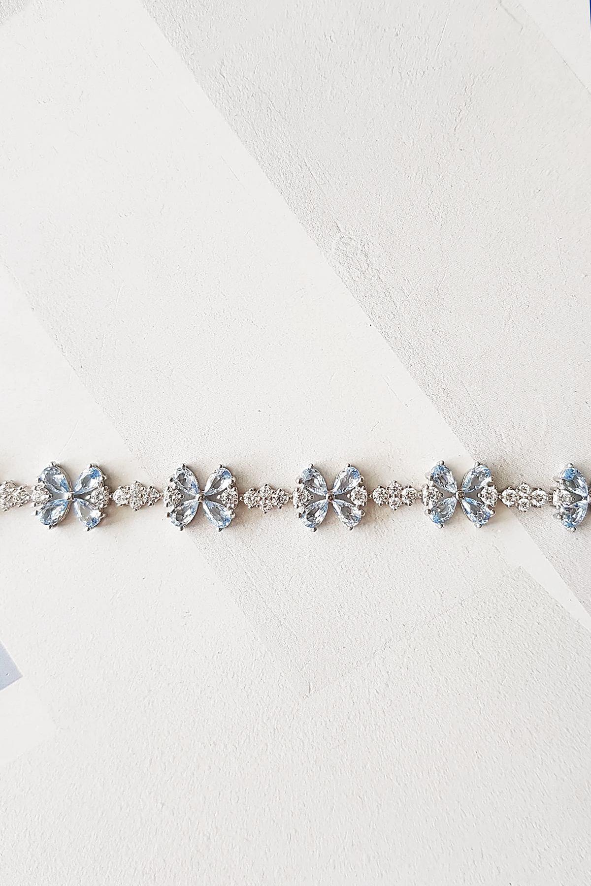 İTHAL BUZ KESİM KURDELİ PAPYON AQUA GÜMÜŞ BİLEKLİK