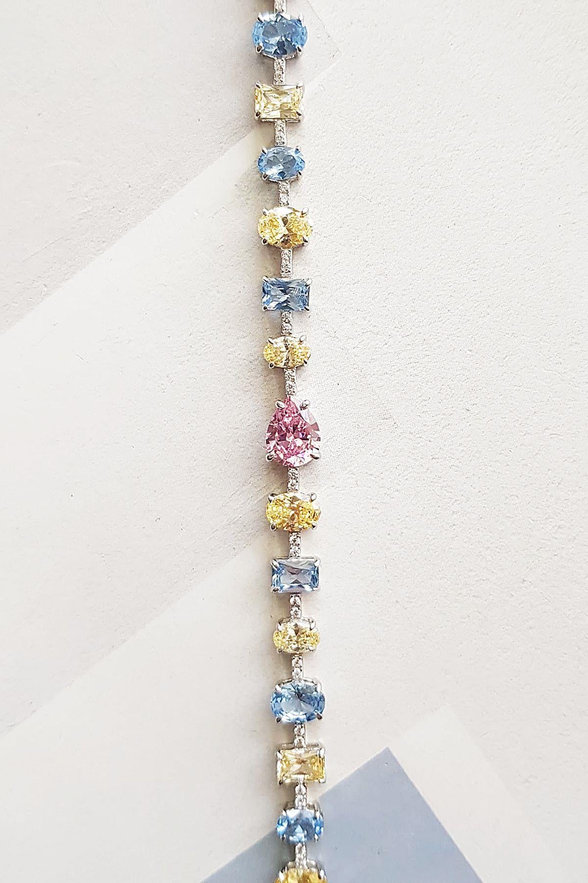 İTHAL BUZ KESİM RENKLİ DAMLA PEMBE AQUA SARI GÜMÜŞ BİLEKLİK