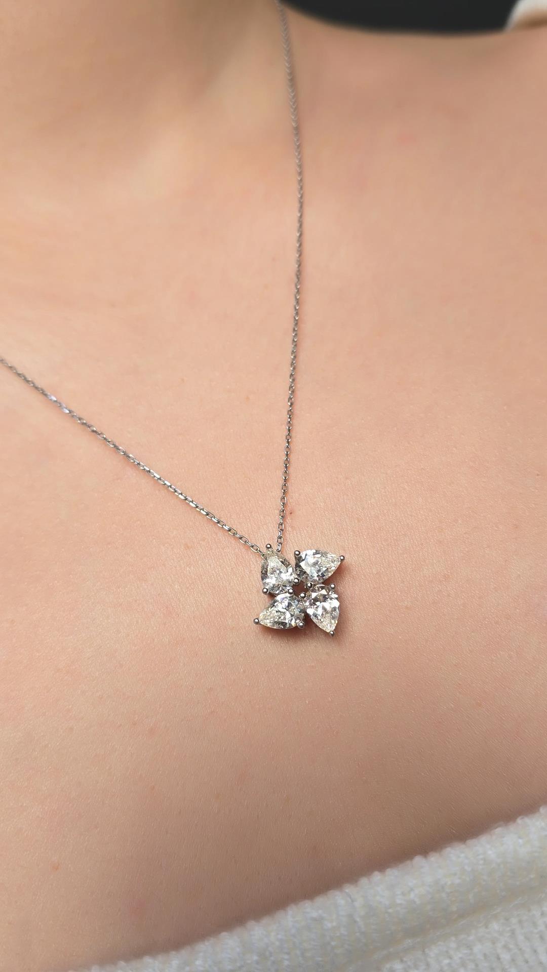 İTHAL MOZANİT 4LĞ DAMLA GÜMÜŞ KOLYE