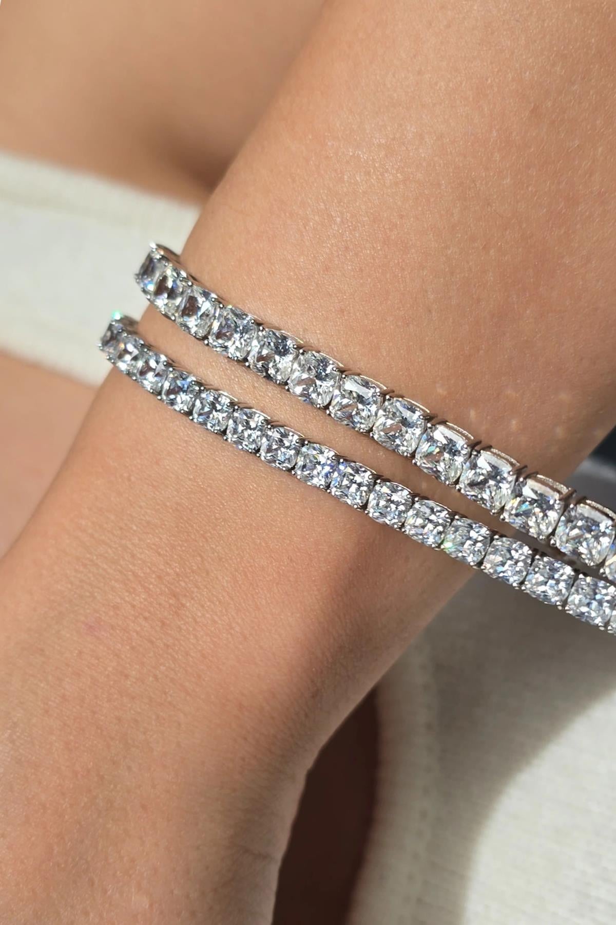 İTHAL PREMİUM MOZANİT MM GÜMÜŞ BİLEKLİK