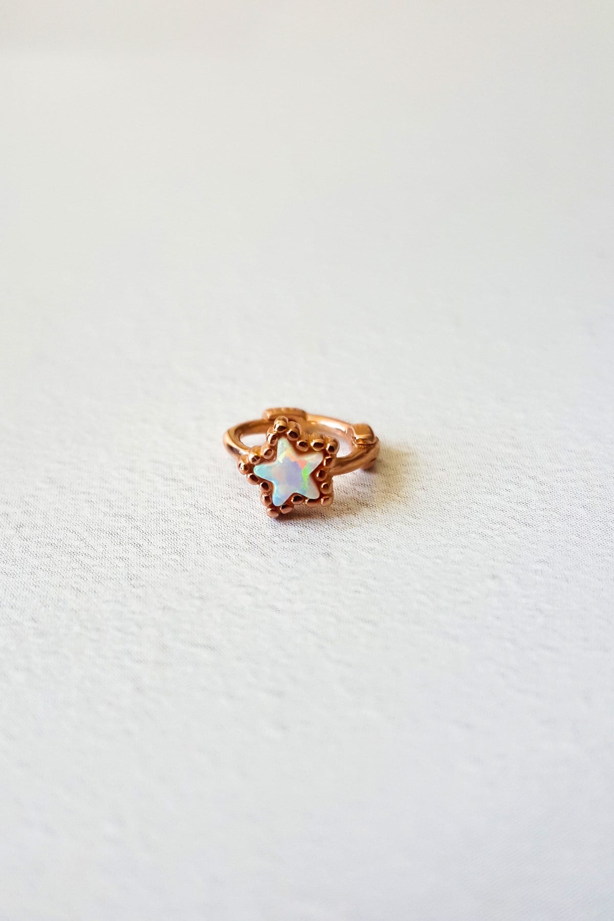 İthal Sedef Opal Star Gümüş Tragus Küpe