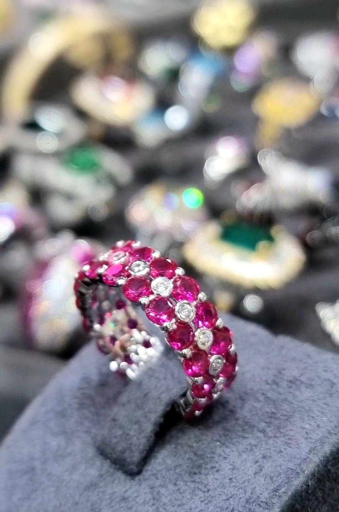 İTHAL YAKUT RUBY TAMTUR YUVARLAK GENİŞ GÜMÜŞ YÜZÜK