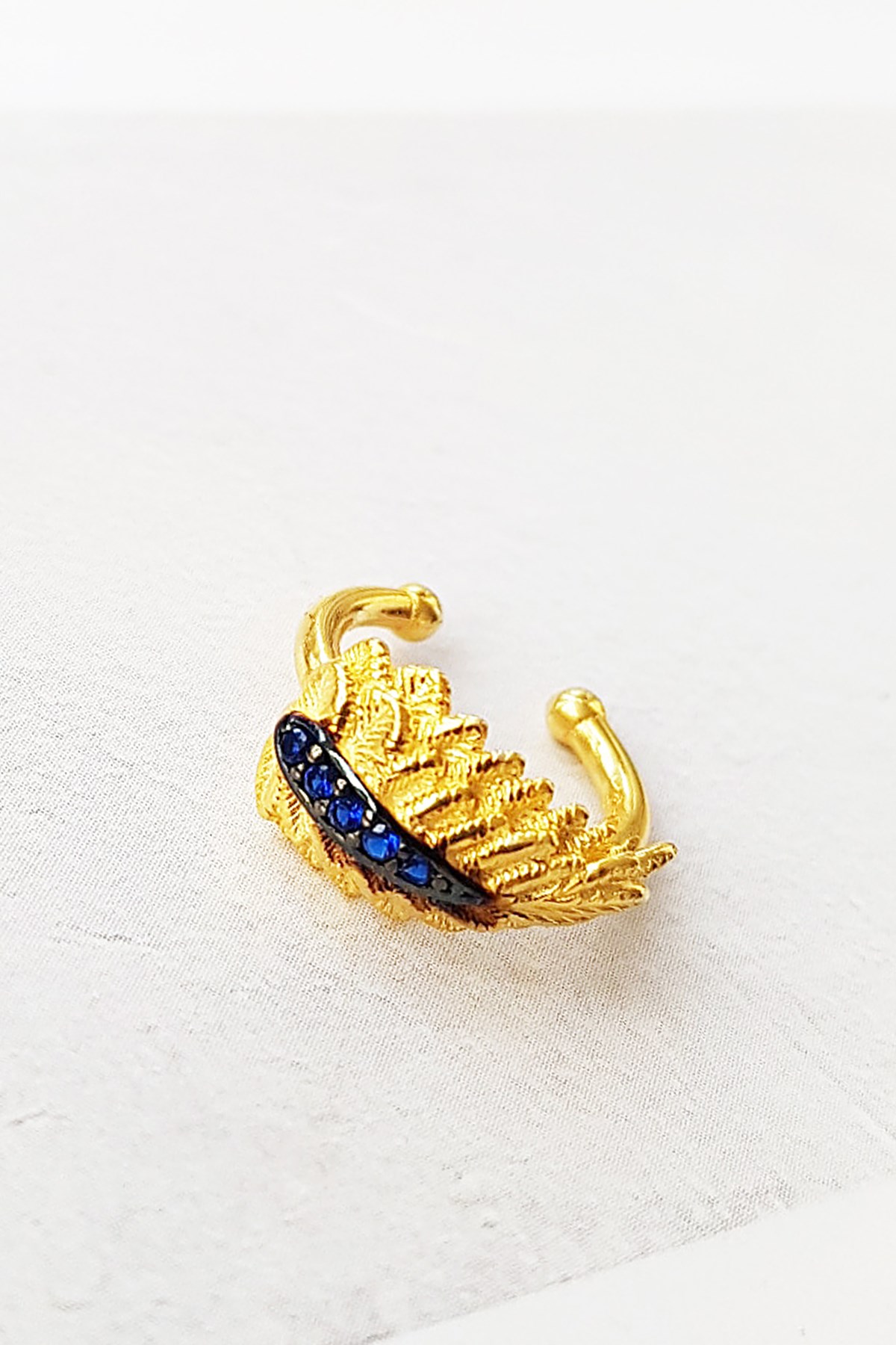 LACİVERT TAŞLI FEATHER GÜMÜŞ KIKIRDAK