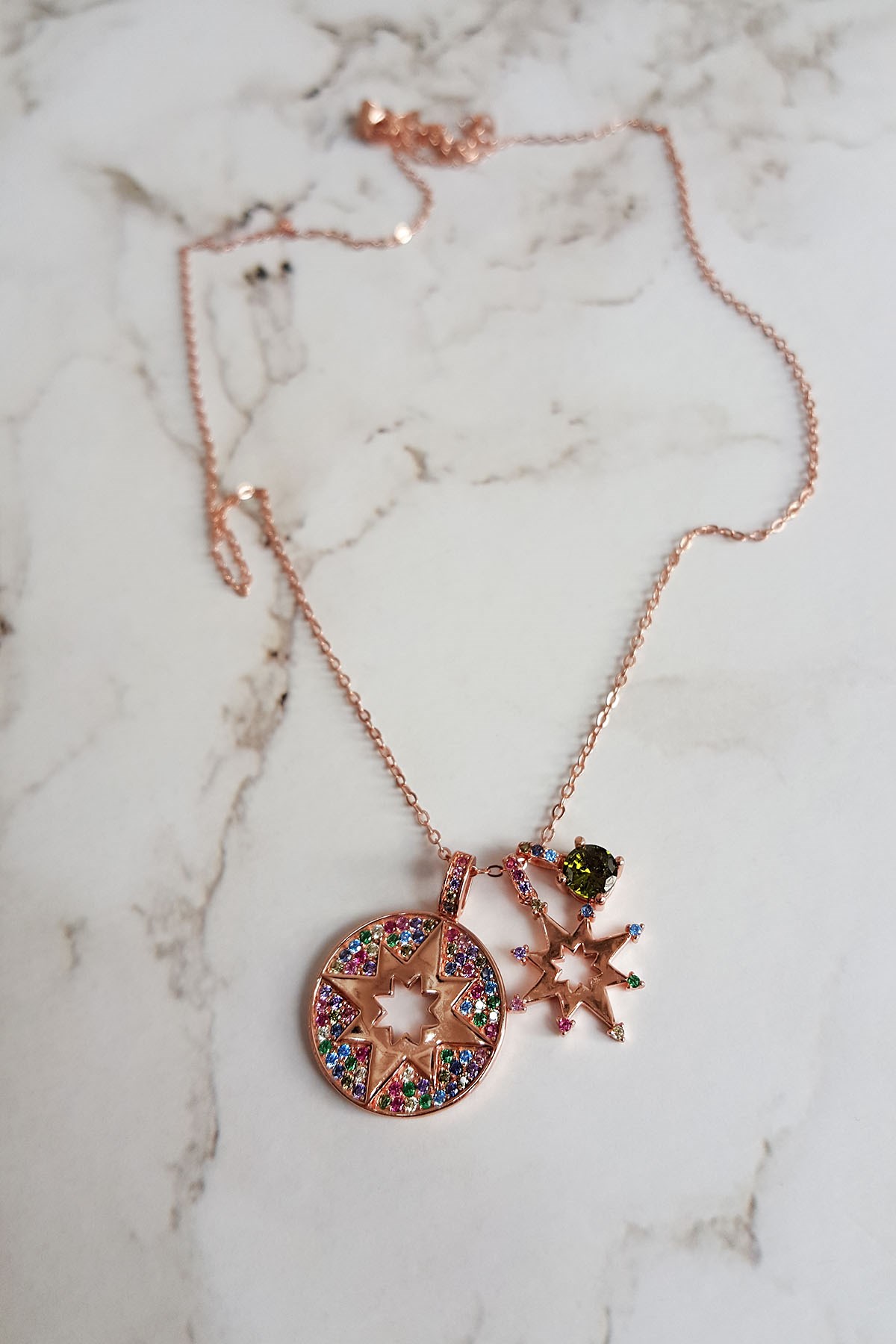 MULTİCOLOUR GÜMÜŞ KOLYE