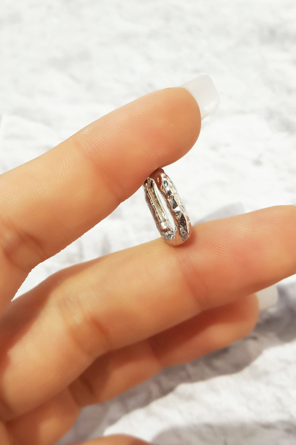 TEKLİ ELİPS GÜMÜŞ KÜPE