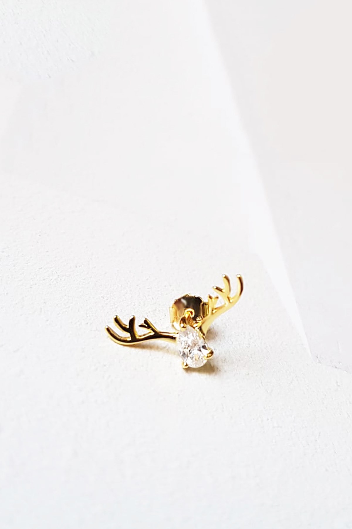 TEKLİ İTHAL MİNİ GEYİK GÜMÜŞ KÜPE