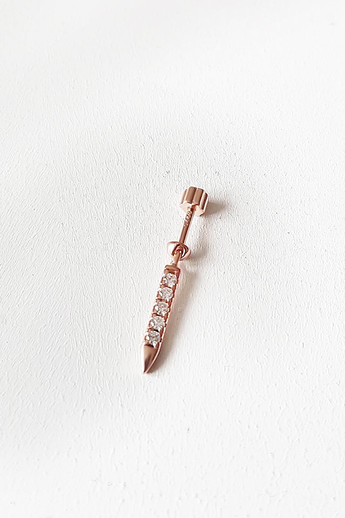 TEKLİ İTHAL MİNİ KILIÇ GÜMÜŞ PİERCİNG