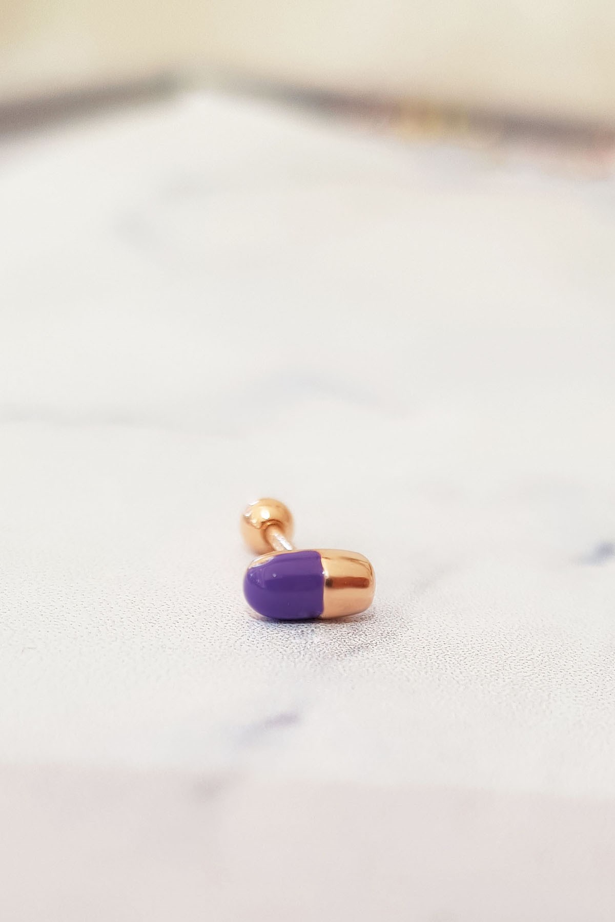 TEKLİ İTHAL VİTAMİN GÜMÜŞ PİERCİNG KÜPE