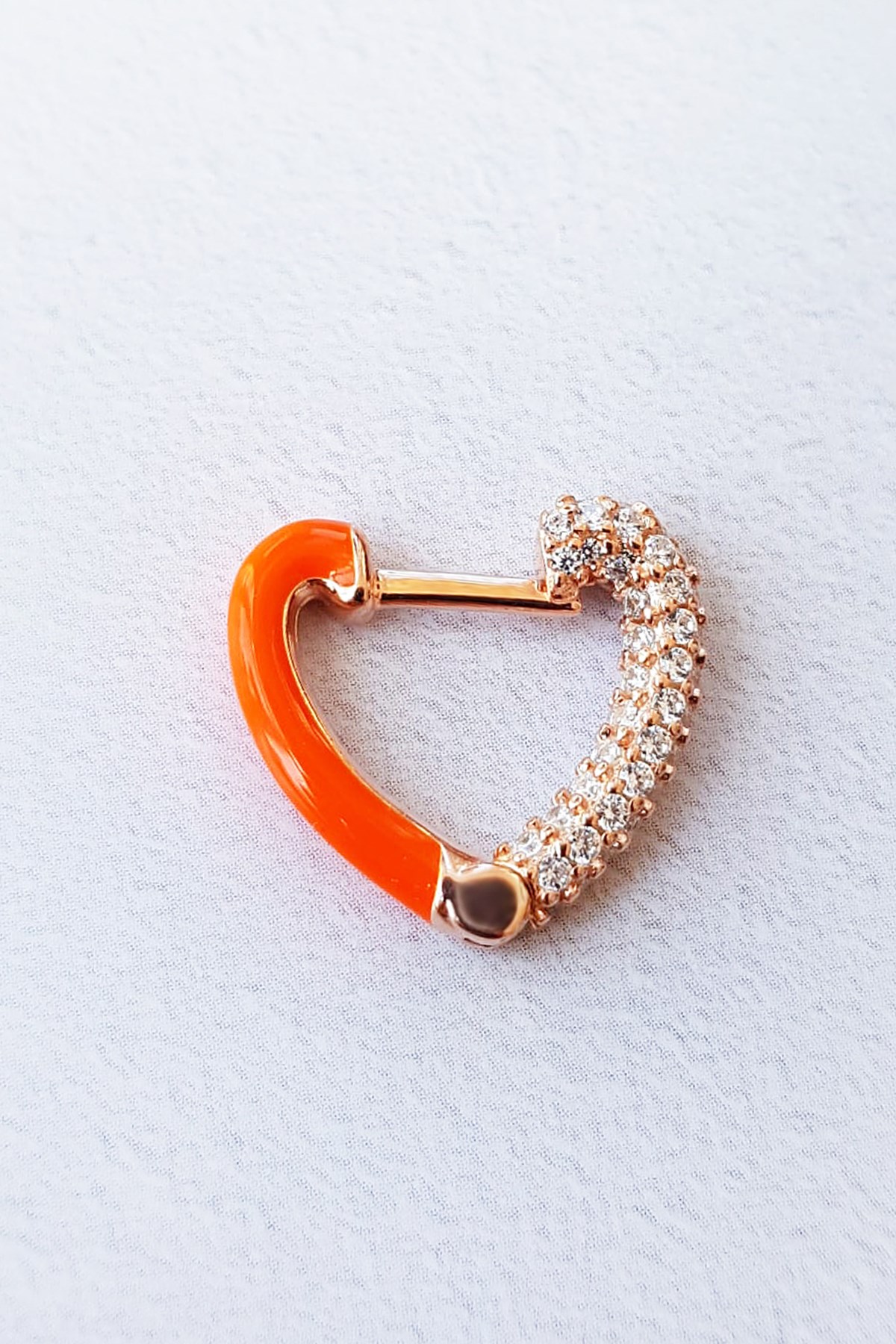 TEKLİ MİNİ LOVELY TURUNCU İTHAL GÜMÜŞ KÜPE