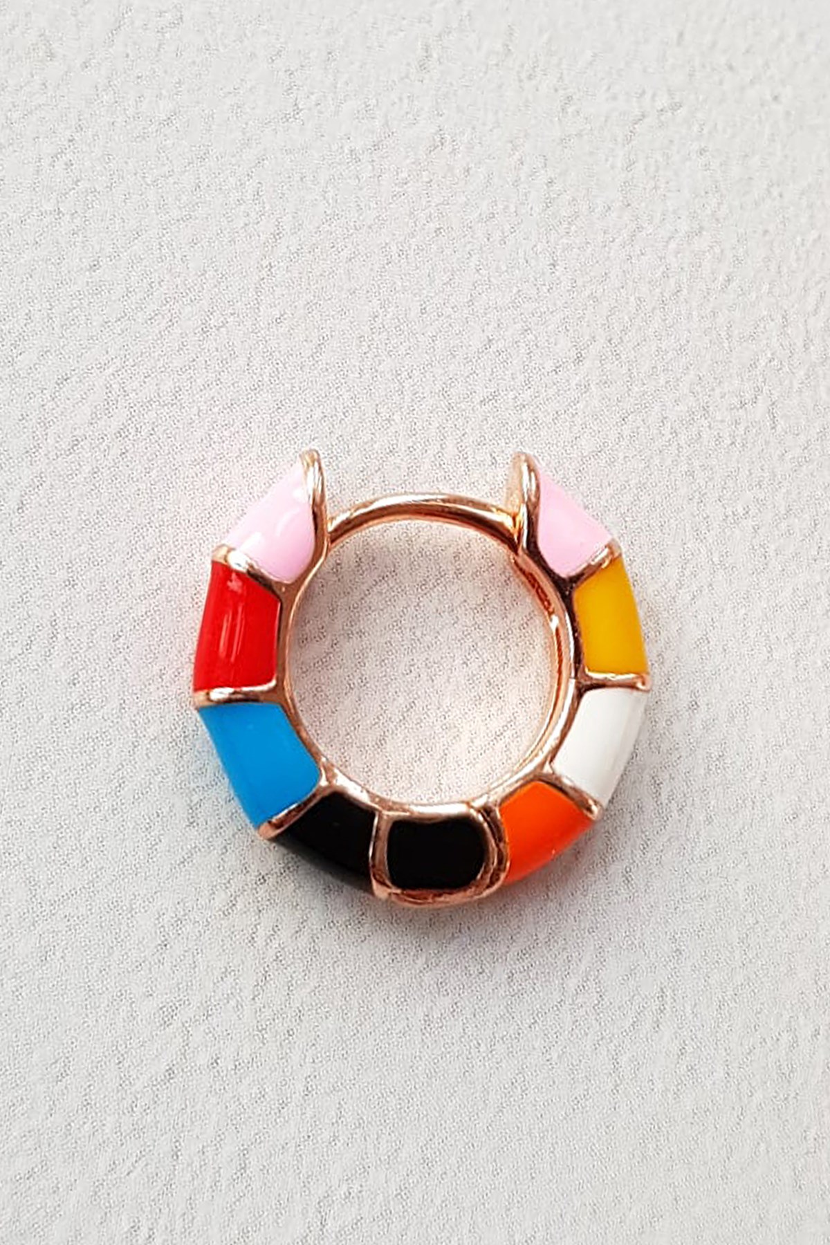 TEKLİ MİNİ RENKLİ GÜMÜŞ KÜPE