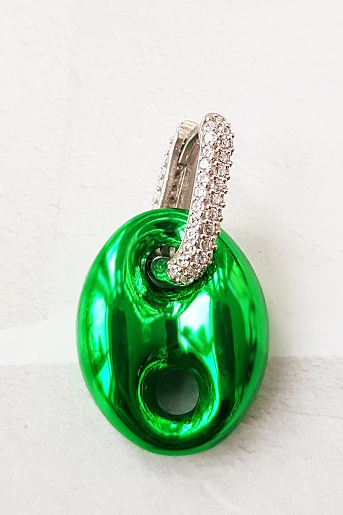 TEKLİ X GREEN LOVE SHİNE GÜMÜŞ KÜPE