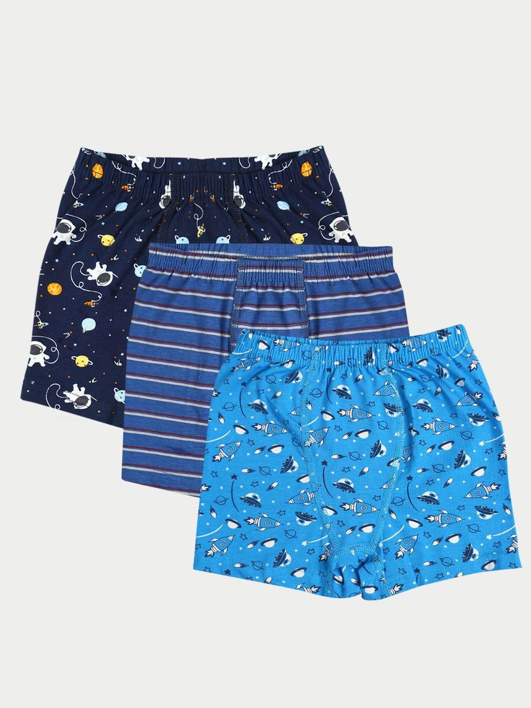 3'lü Erkek Çocuk Pamuklu Space Karışık Boxer
