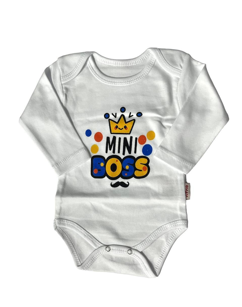 Erkek Bebek Uzun Kollu Body Mini Boss