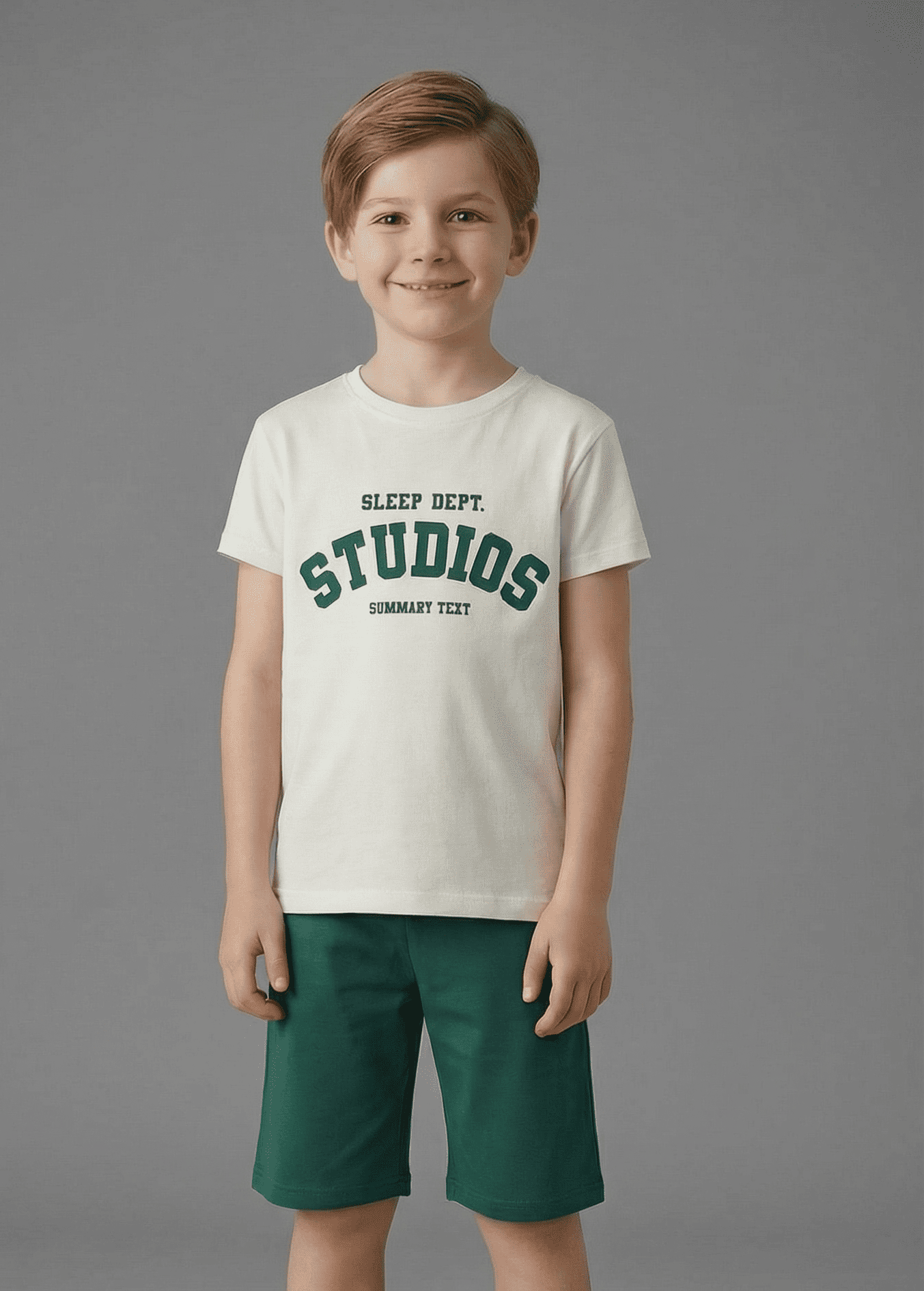 Erkek Çocuk Kısa Kollu %100 Pamuk Kapri Pijama Takımı Studio
