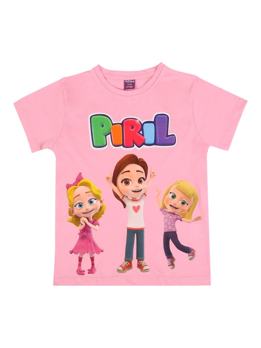 TRT Çocuk Pırıl Kız Çocuk Kısa Kollu %100 Pamuklu T-shirt