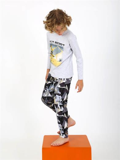 Uzun Kollu Erkek Çocuk Pijama Takımı Wıld Sport  