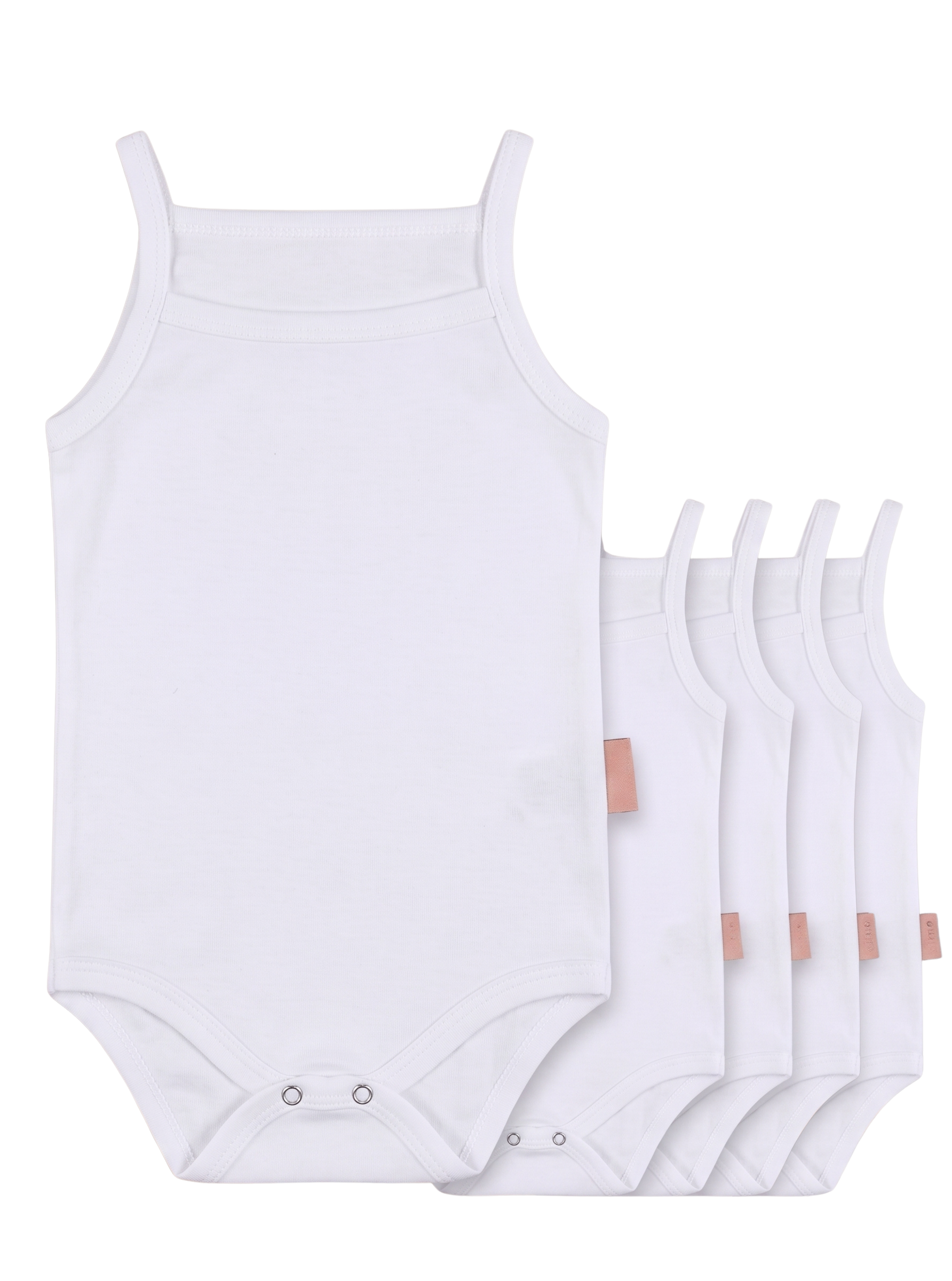 İp Askılı Çıtçıtlı Body - Beyaz