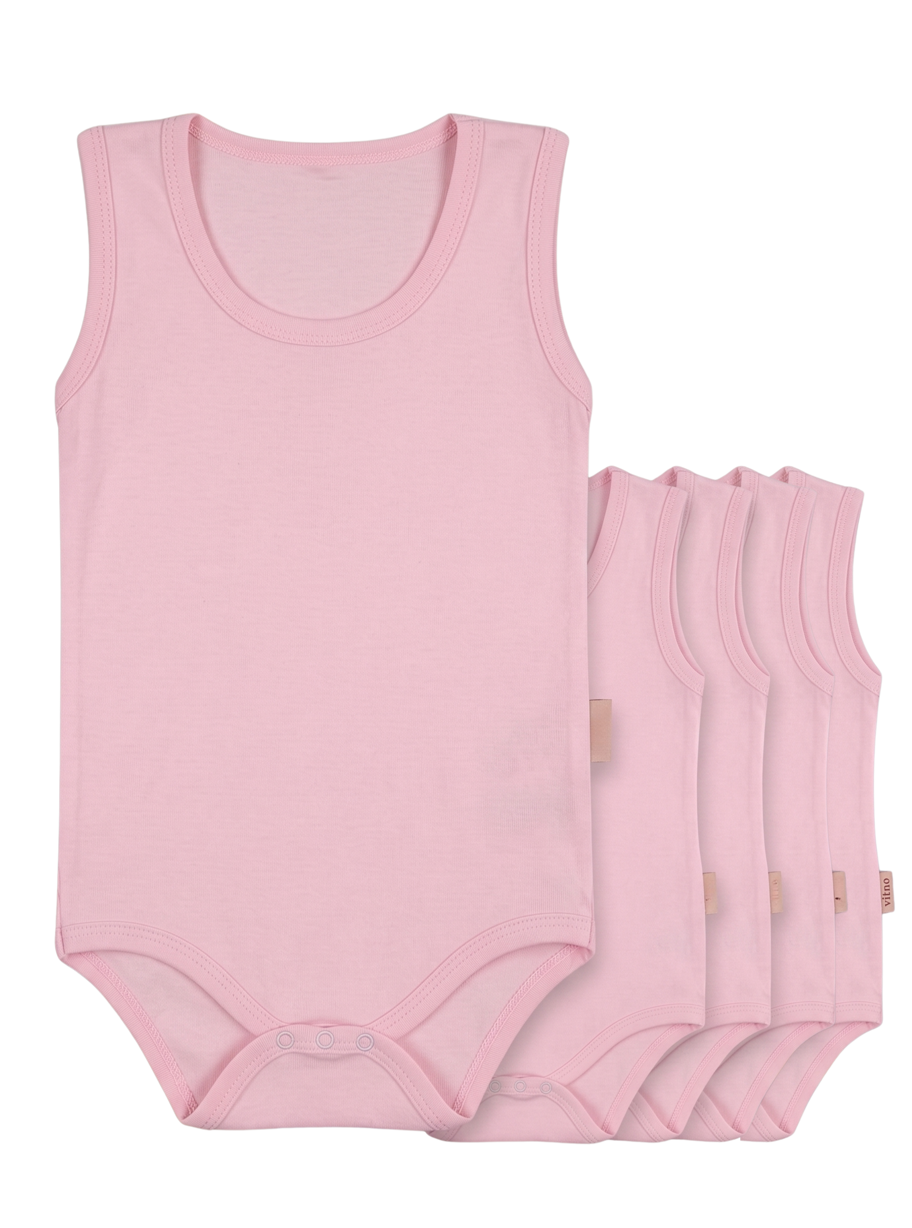 Askılı Çıtçıtlı Body - Pembe