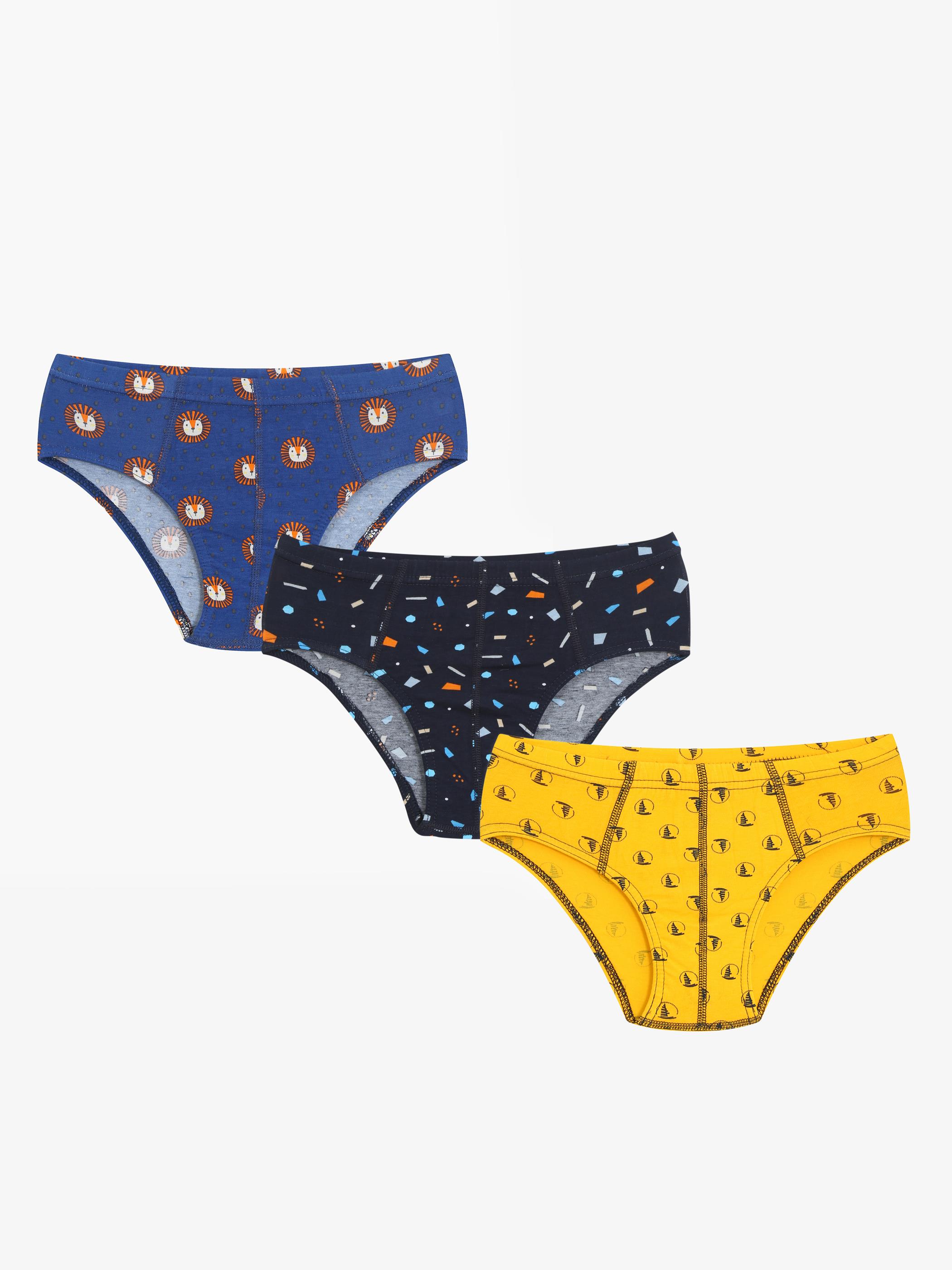 3'lü Erkek Çocuk Pamuklu Mıx Karışık Slip Külot