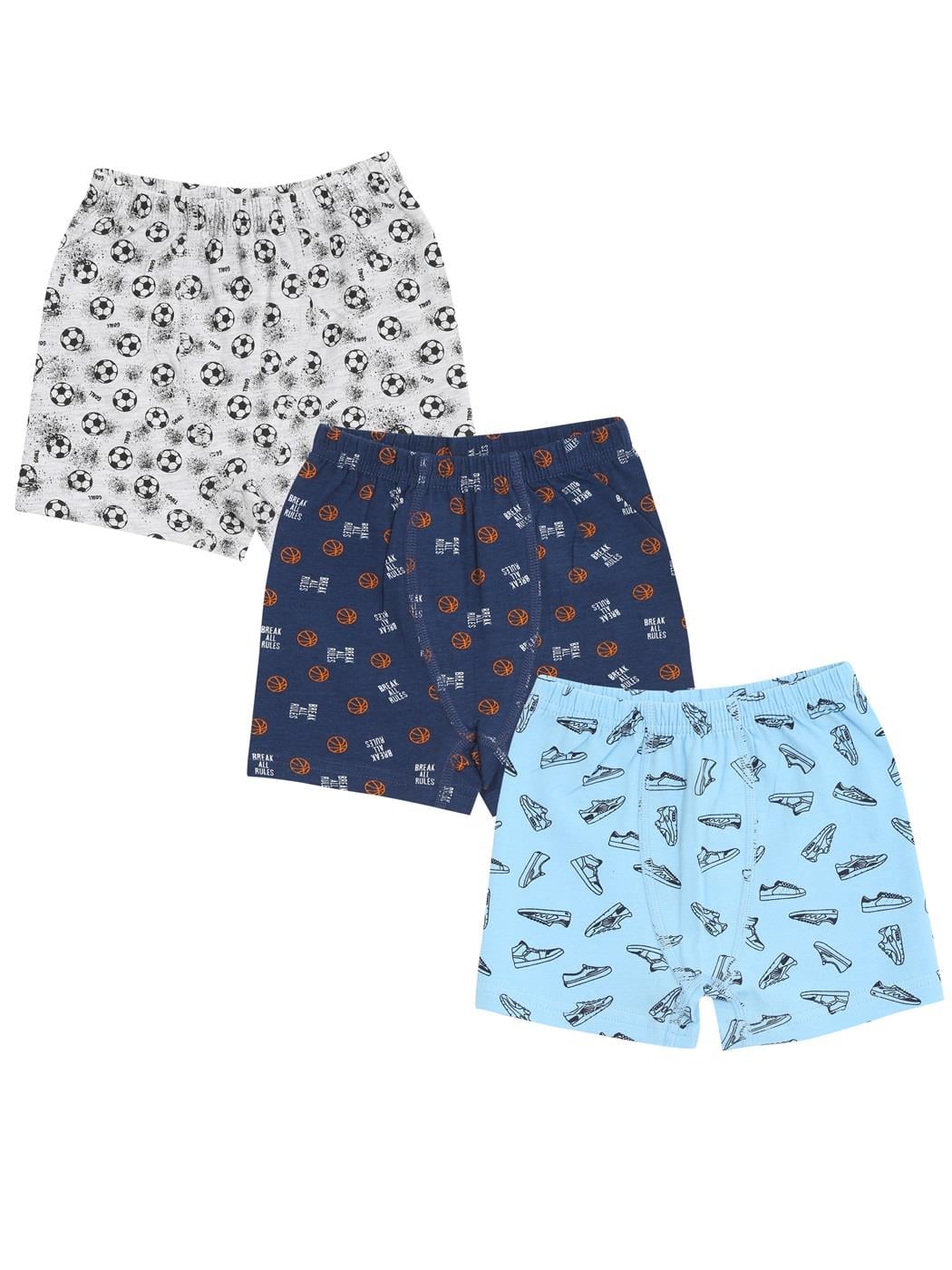 3'lü Erkek Çocuk Pamuklu Team Karışık Boxer