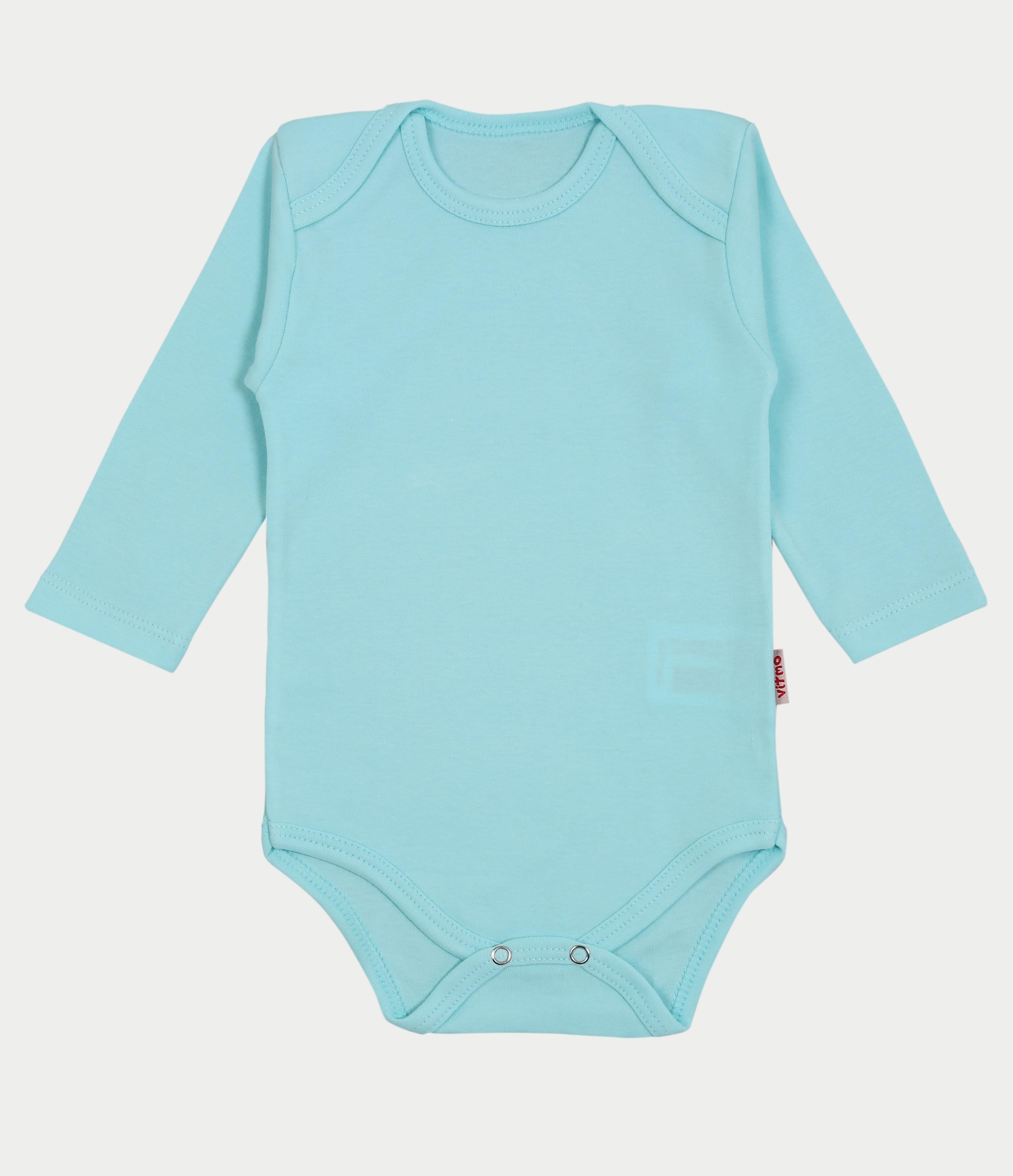 Çıtçıtlı Bebek Body Zıbın Uzun Kollu Pamuklu Mint