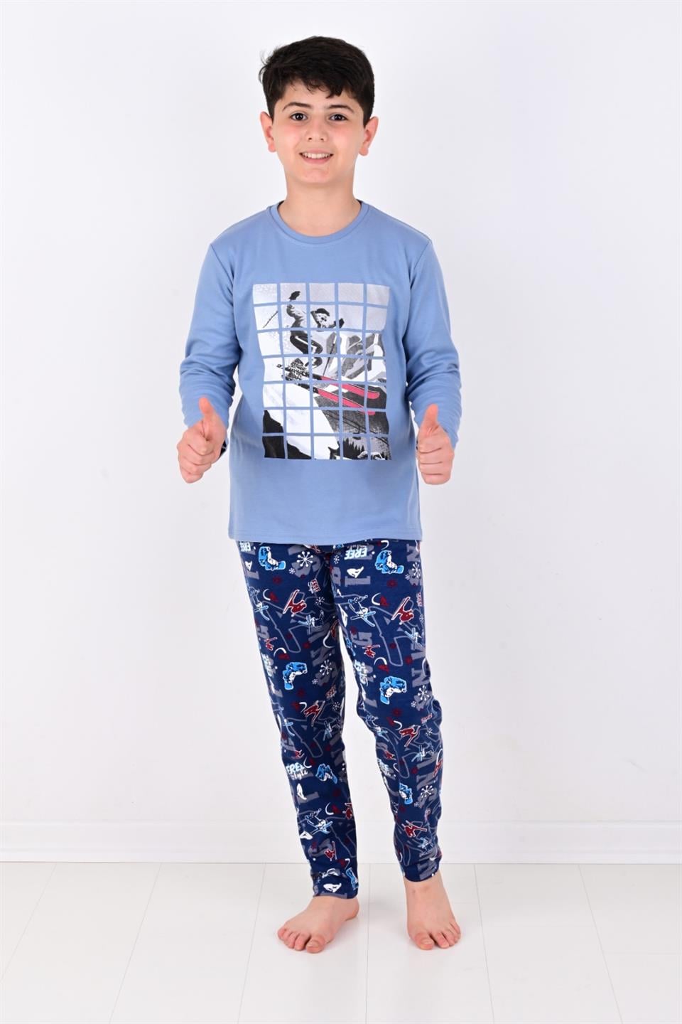 Erkek Çocuk Winter Games  Uzun Kollu Pijama Takımı 
