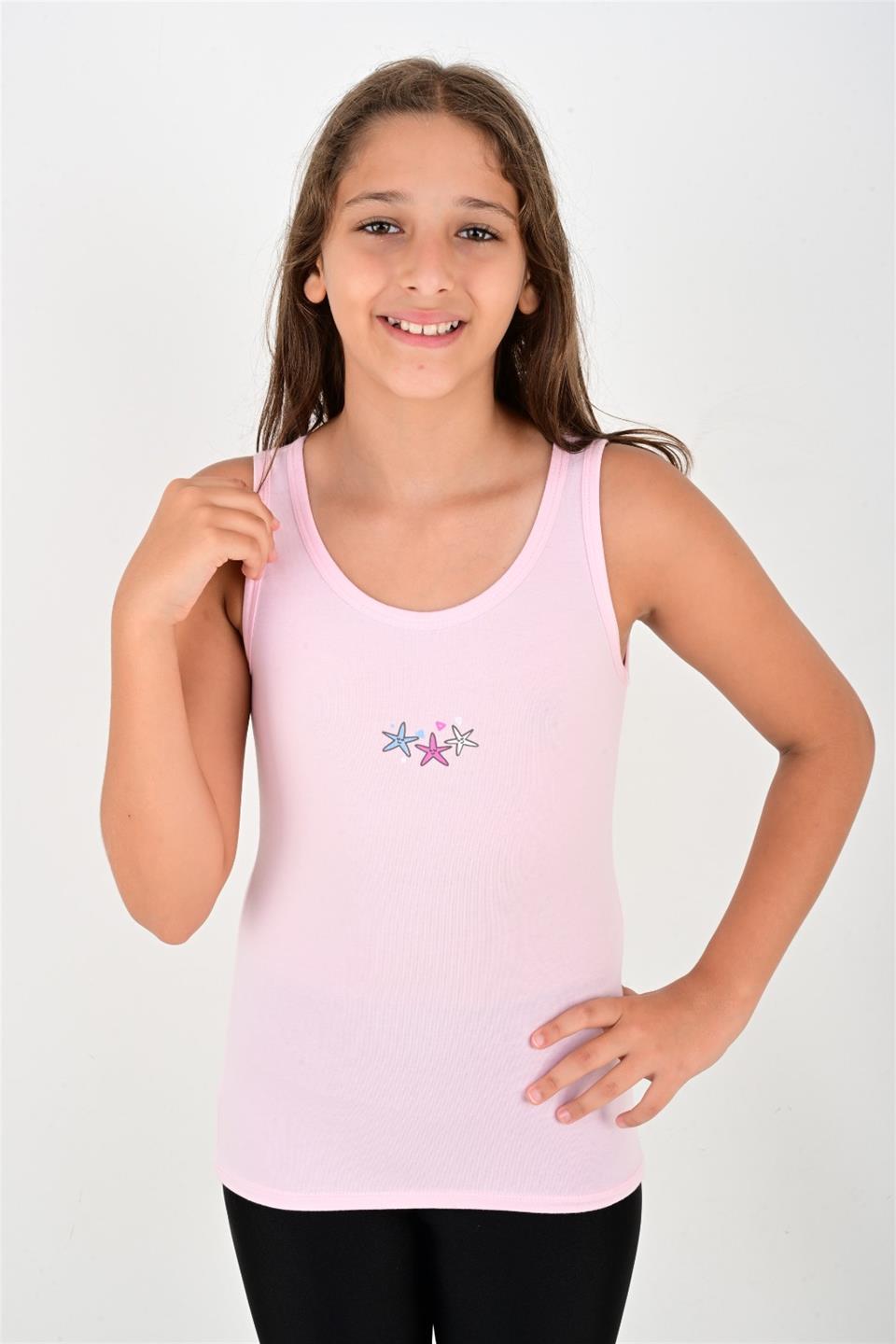 Kız Çocuk Düz Atlet Love İs Model 3'Lü Set