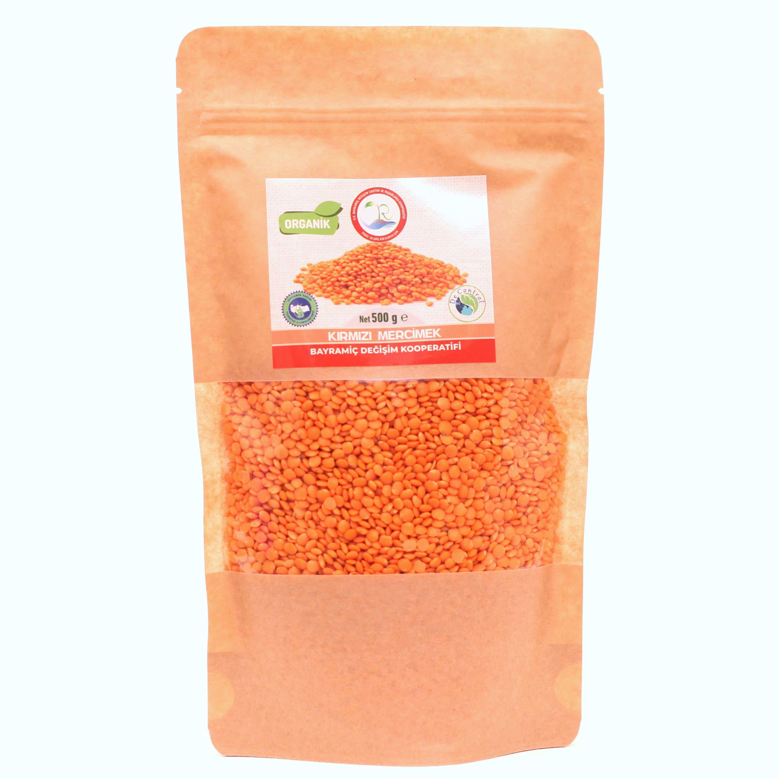 ORGANİK KIRMIZI MERCİMEK - 500 GR