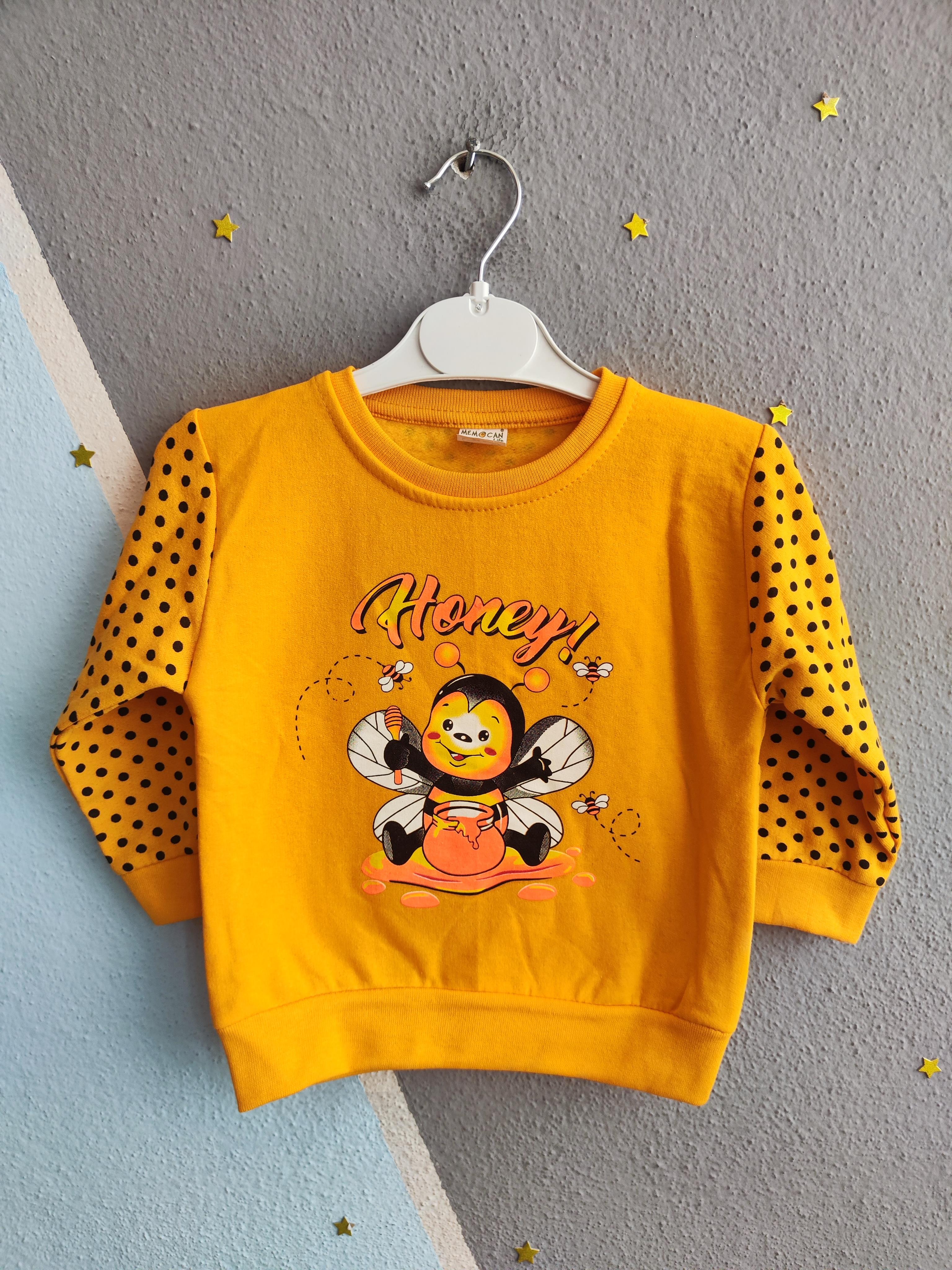 1313 - Honey Baskılı Aylık Takım - Sarı