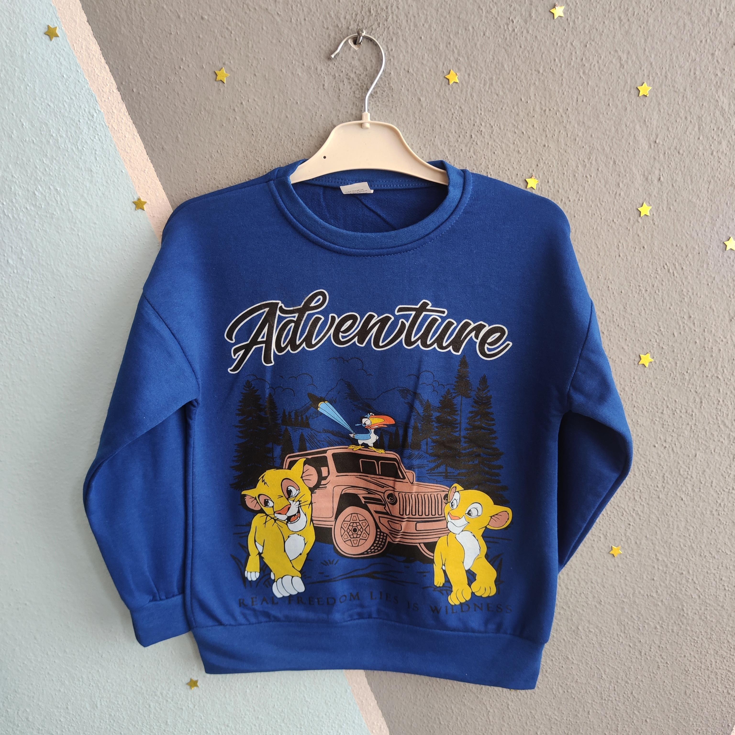 1391 - Adventure Baskılı Erkek Çocuk Takım - saks