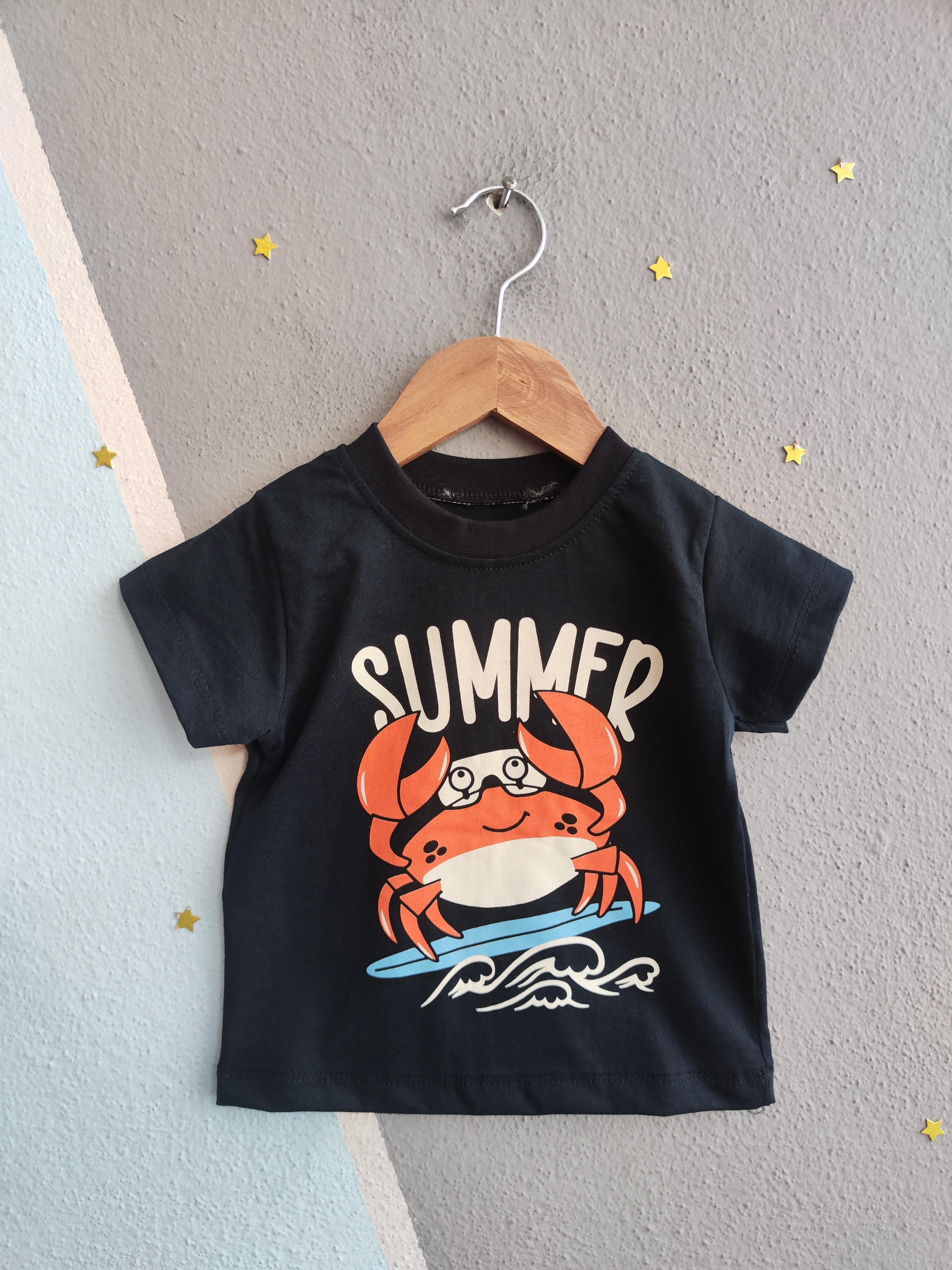 1526 - Summer Baskılı Erkek Çocuk Takım - Lacivert