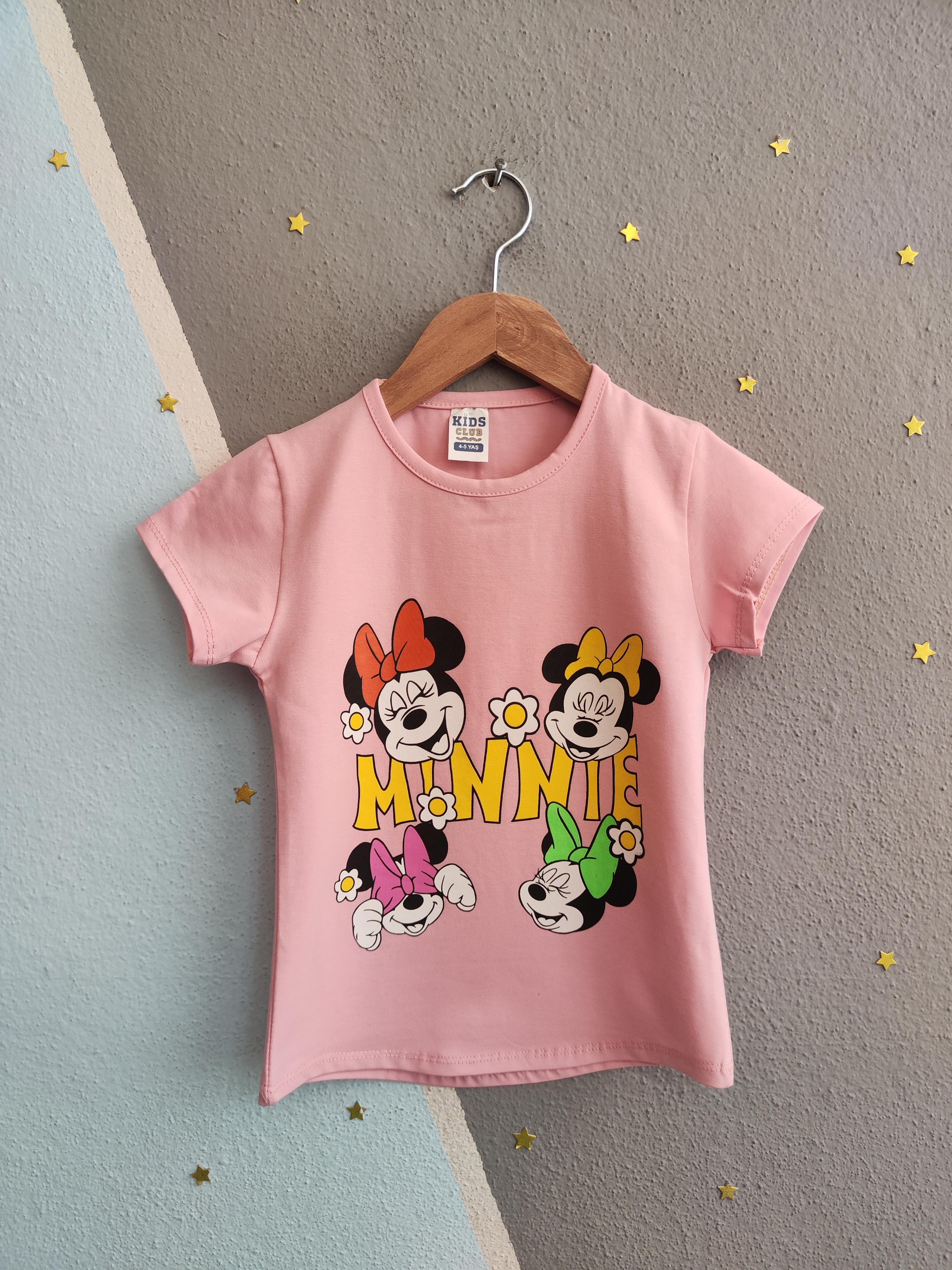 1530- Karakter Baskılı Taytlı Kız Takım - Toz Pembe