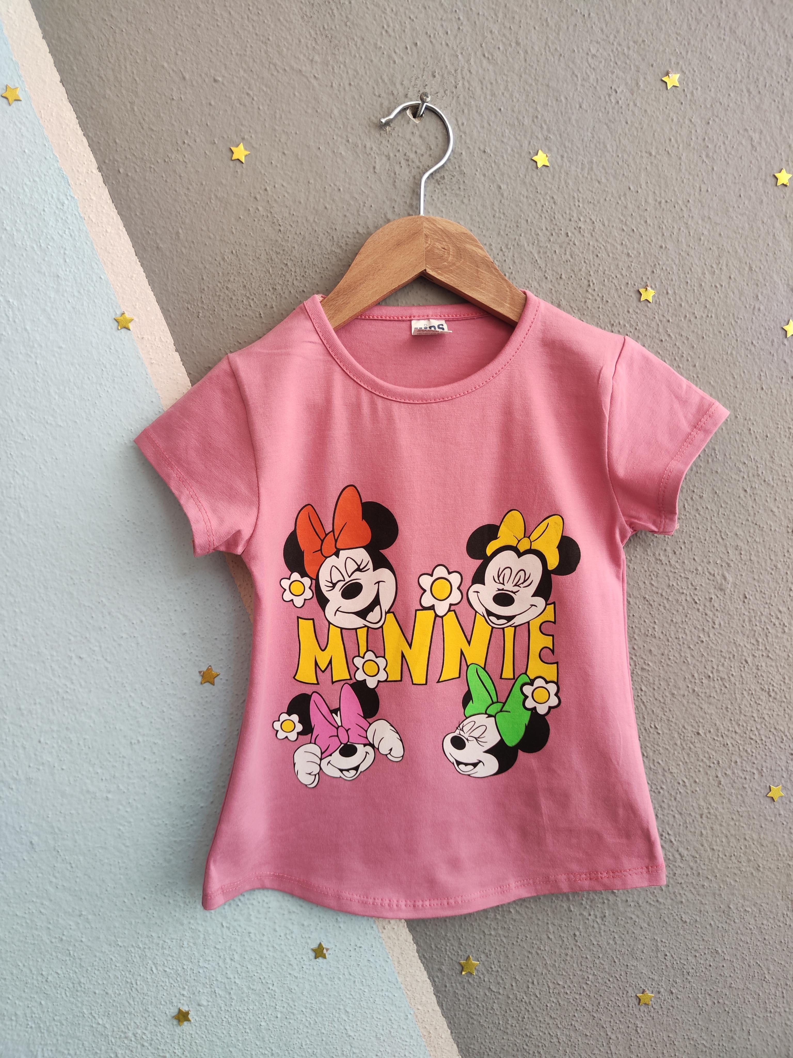 1530- Karakter Baskılı Taytlı Kız Takım - Pembe