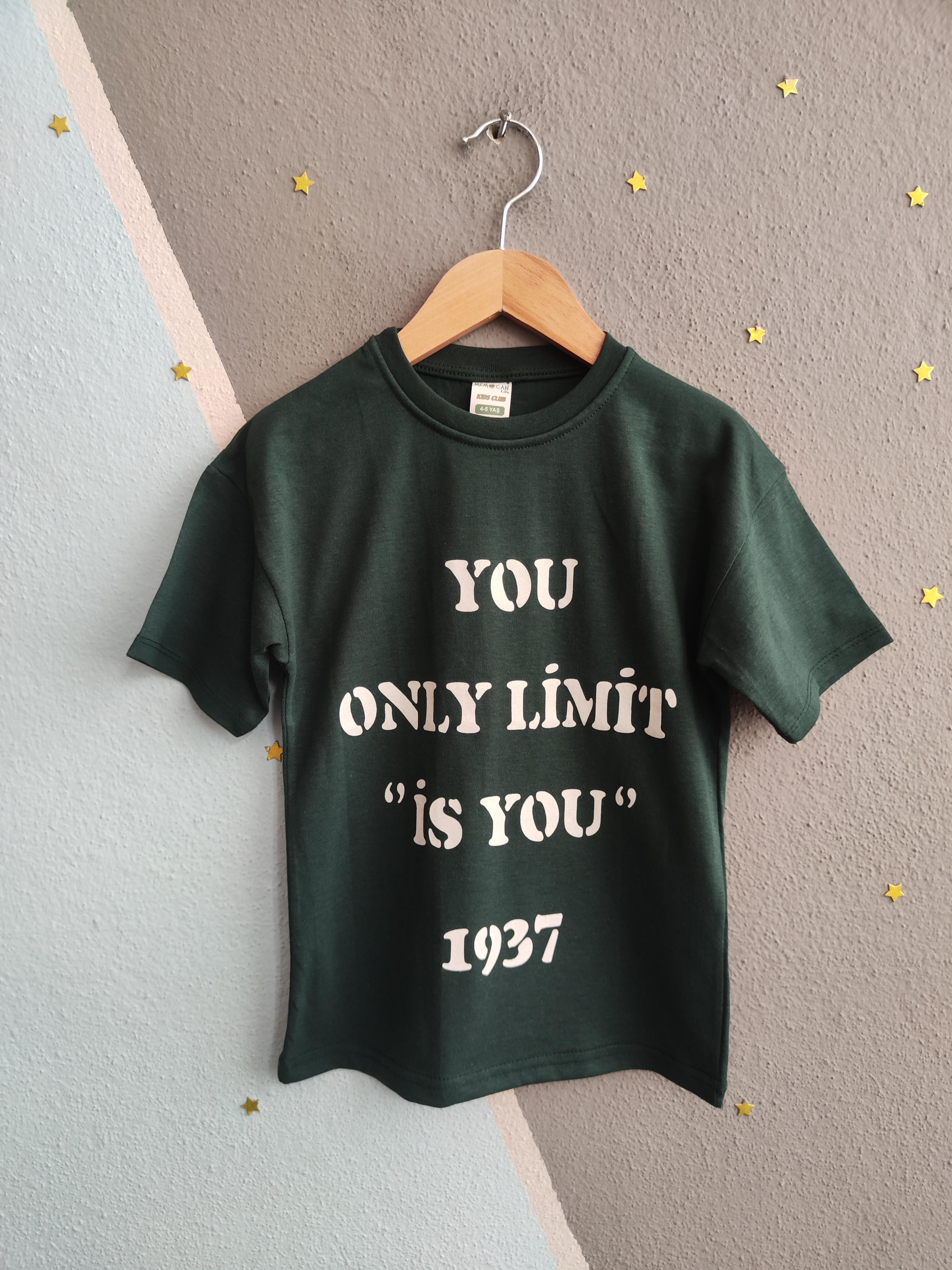 1555 - You Baskılı Erkek Tişört - haki