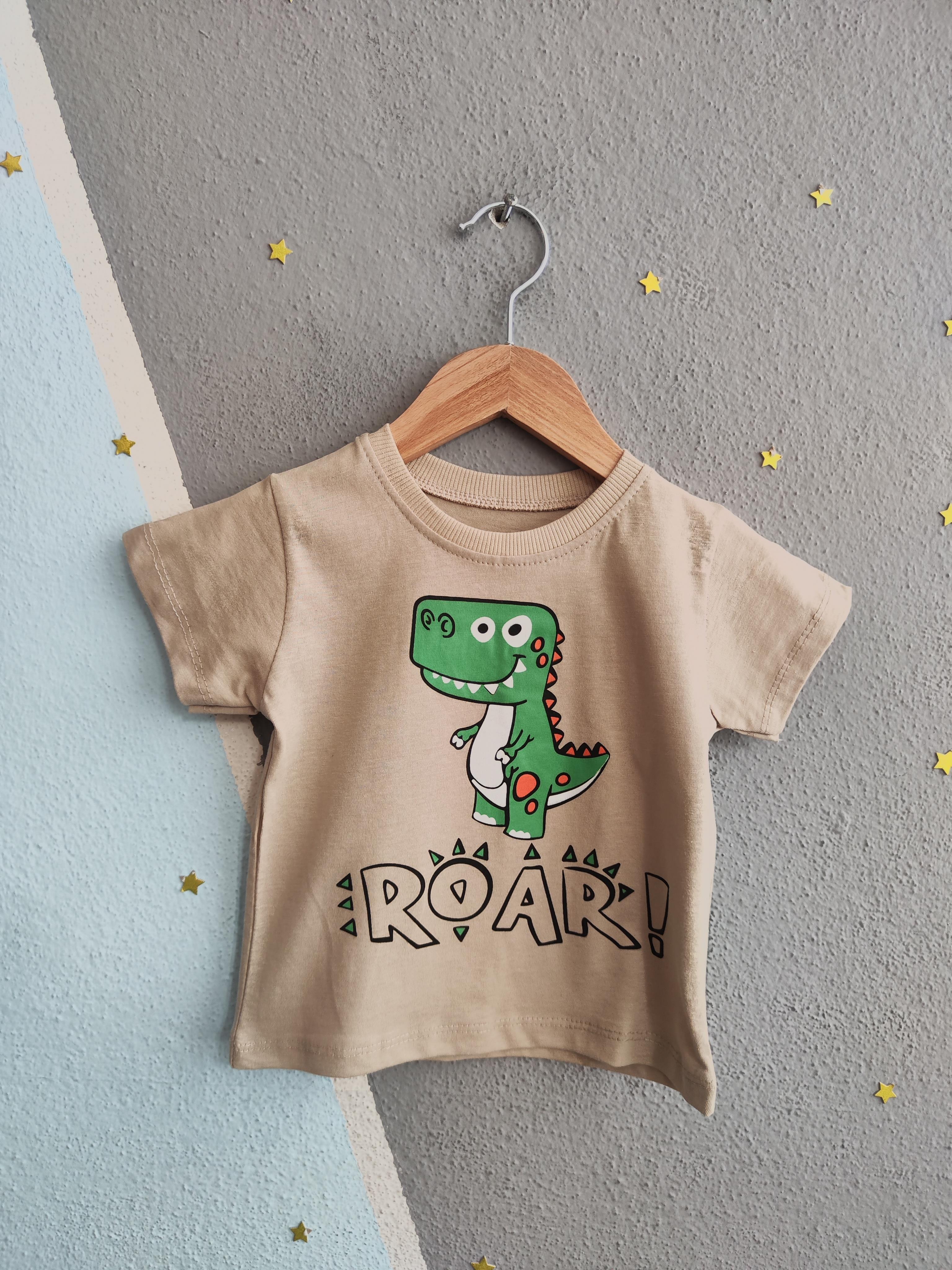 1592 - Roar Baskılı Erkek Çocuk Takım - Bej