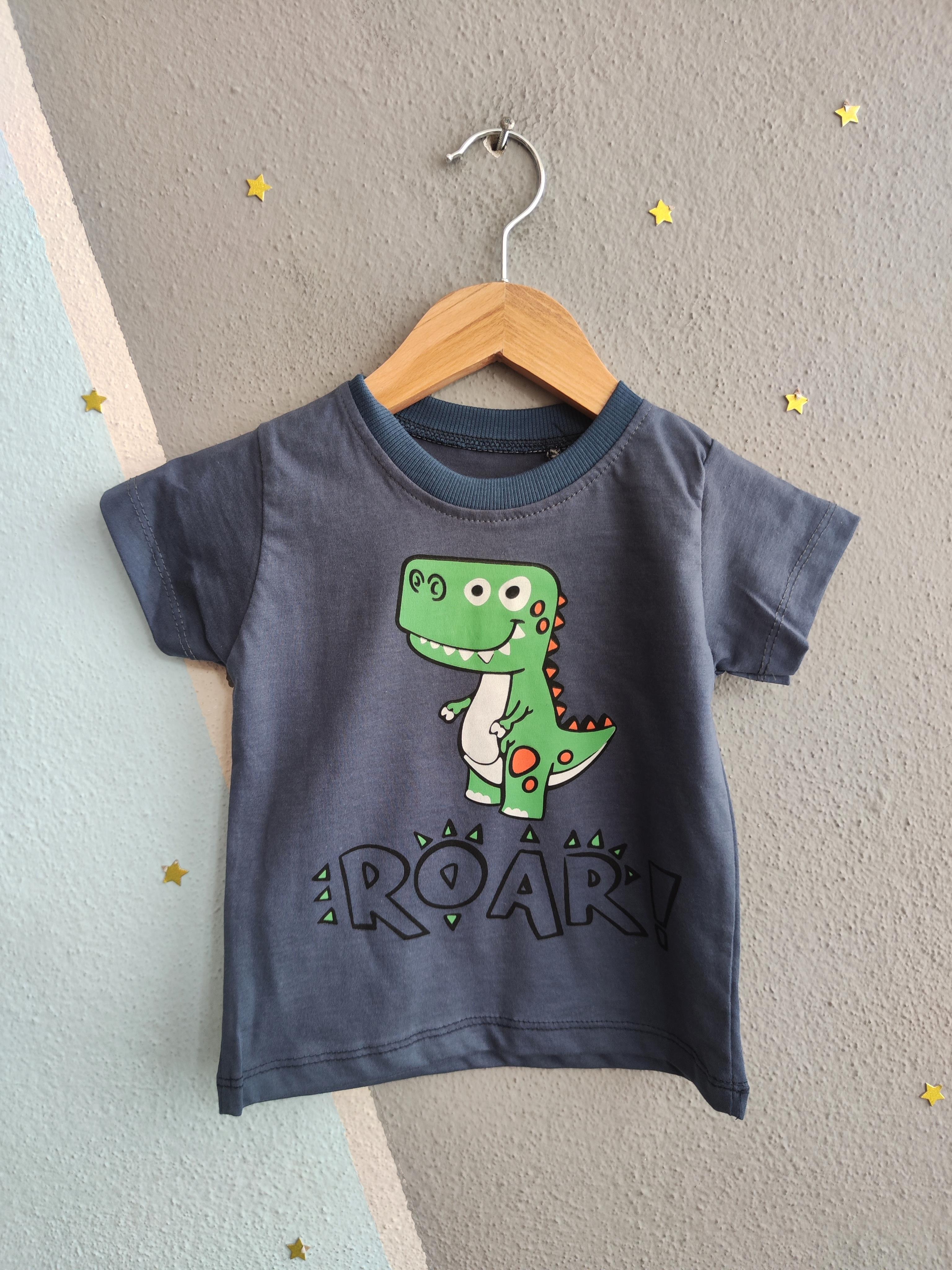 1592 - Roar Baskılı Erkek Çocuk Takım - Koyu Mavi