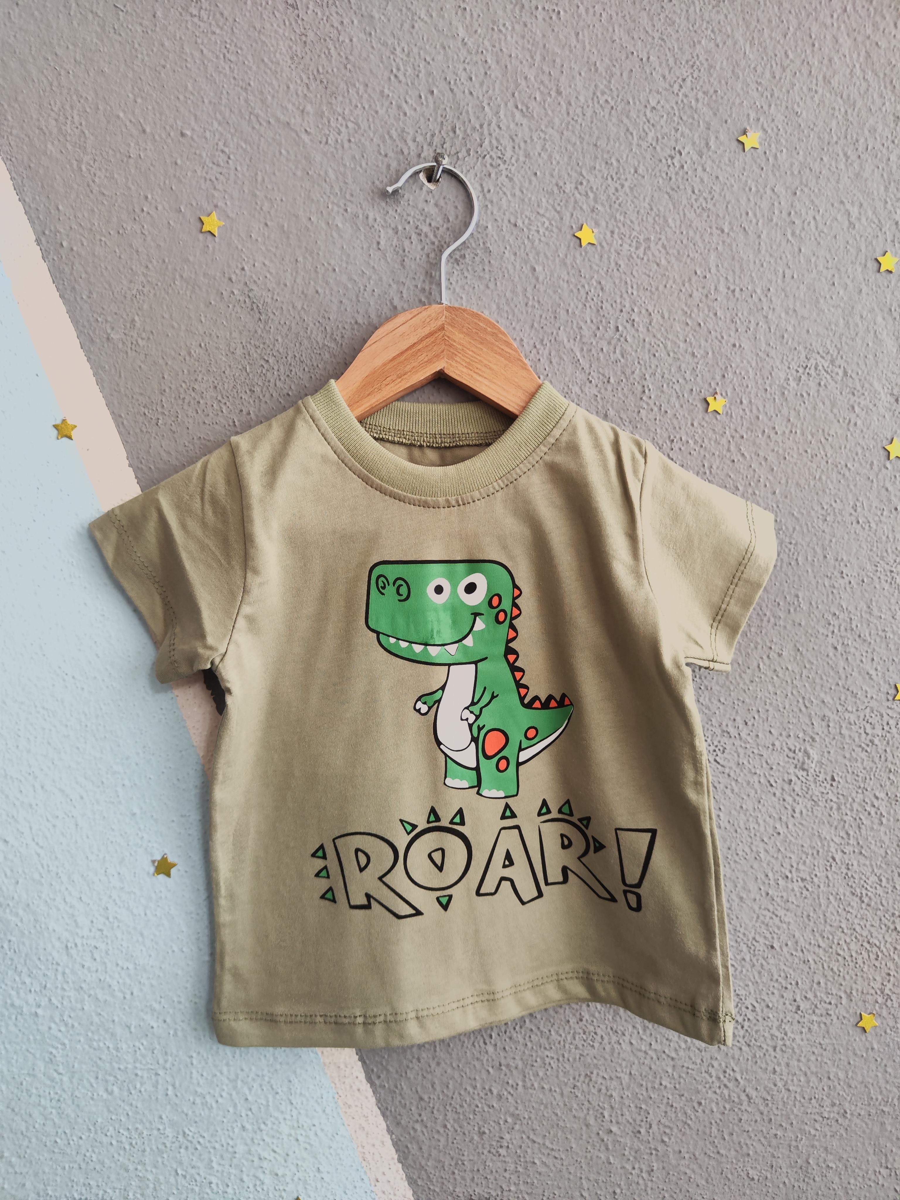 1592 - Roar Baskılı Erkek Çocuk Takım - Mint Yeşili