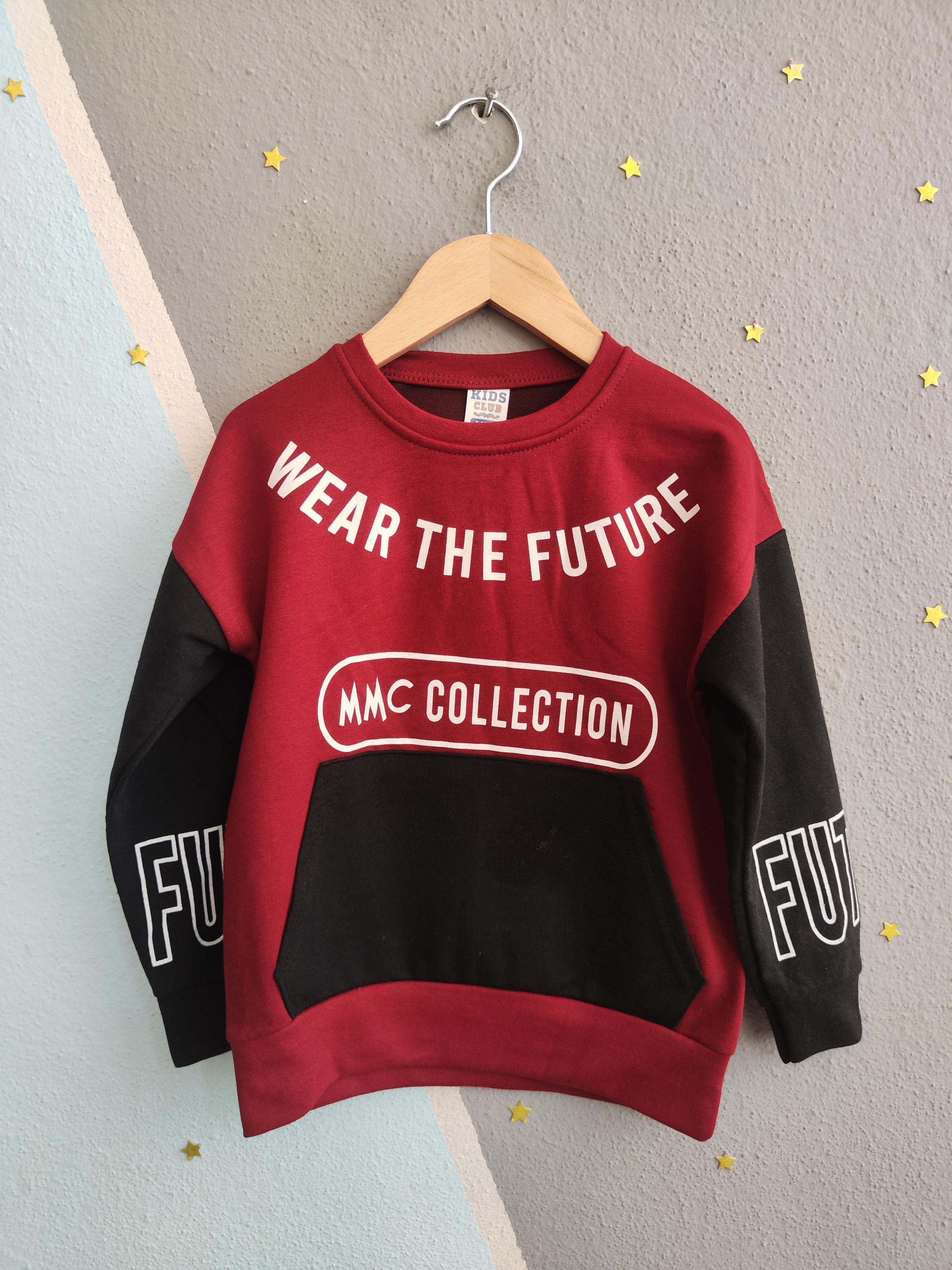 1700 - Wear The Future Baskılı Erkek Çocuk Takım - Bordo