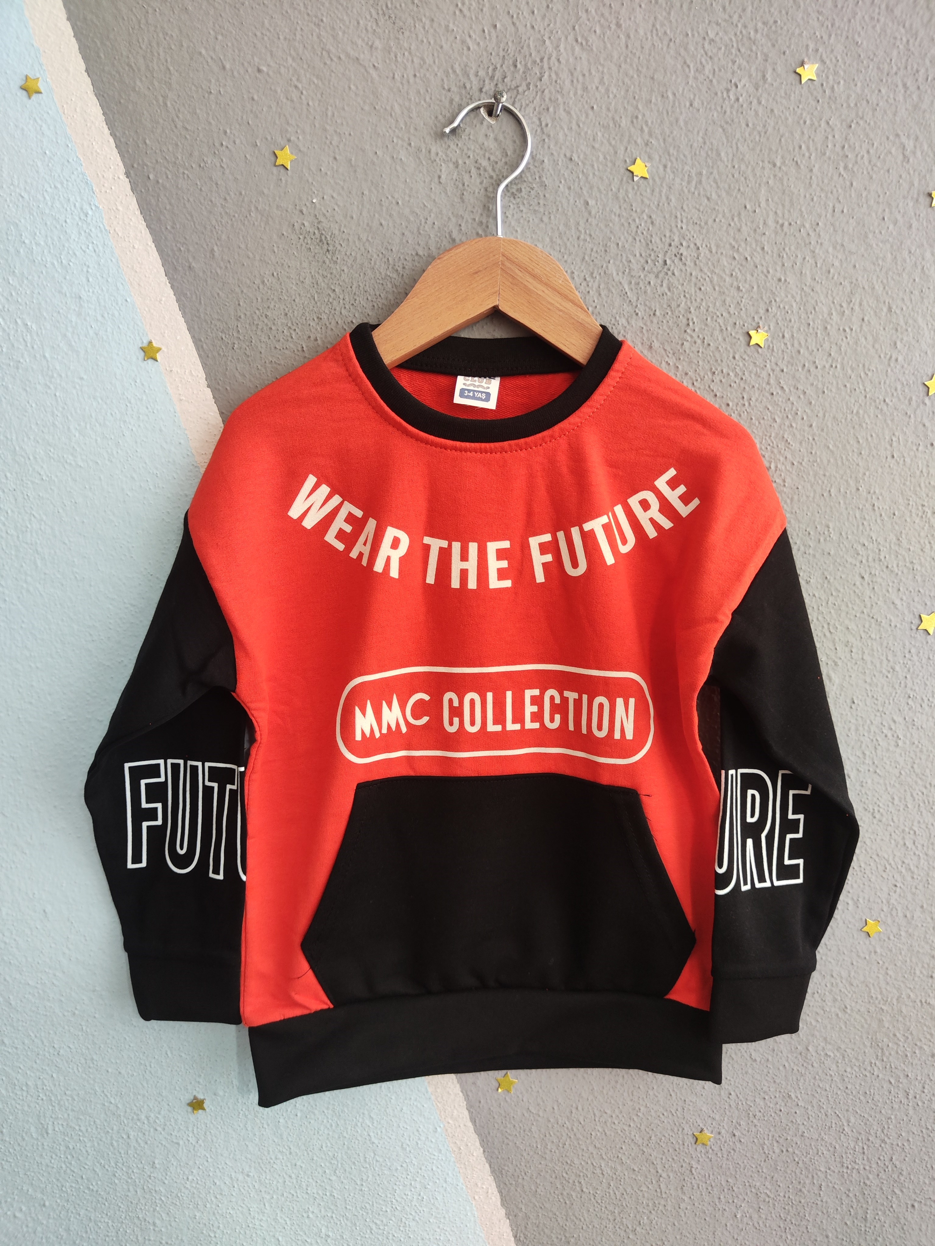 1700 - Wear The Future Baskılı Erkek Çocuk Takım - Turuncu